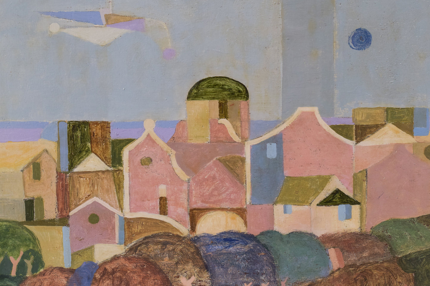 Italian Cubist Landscape - Modern Decorative