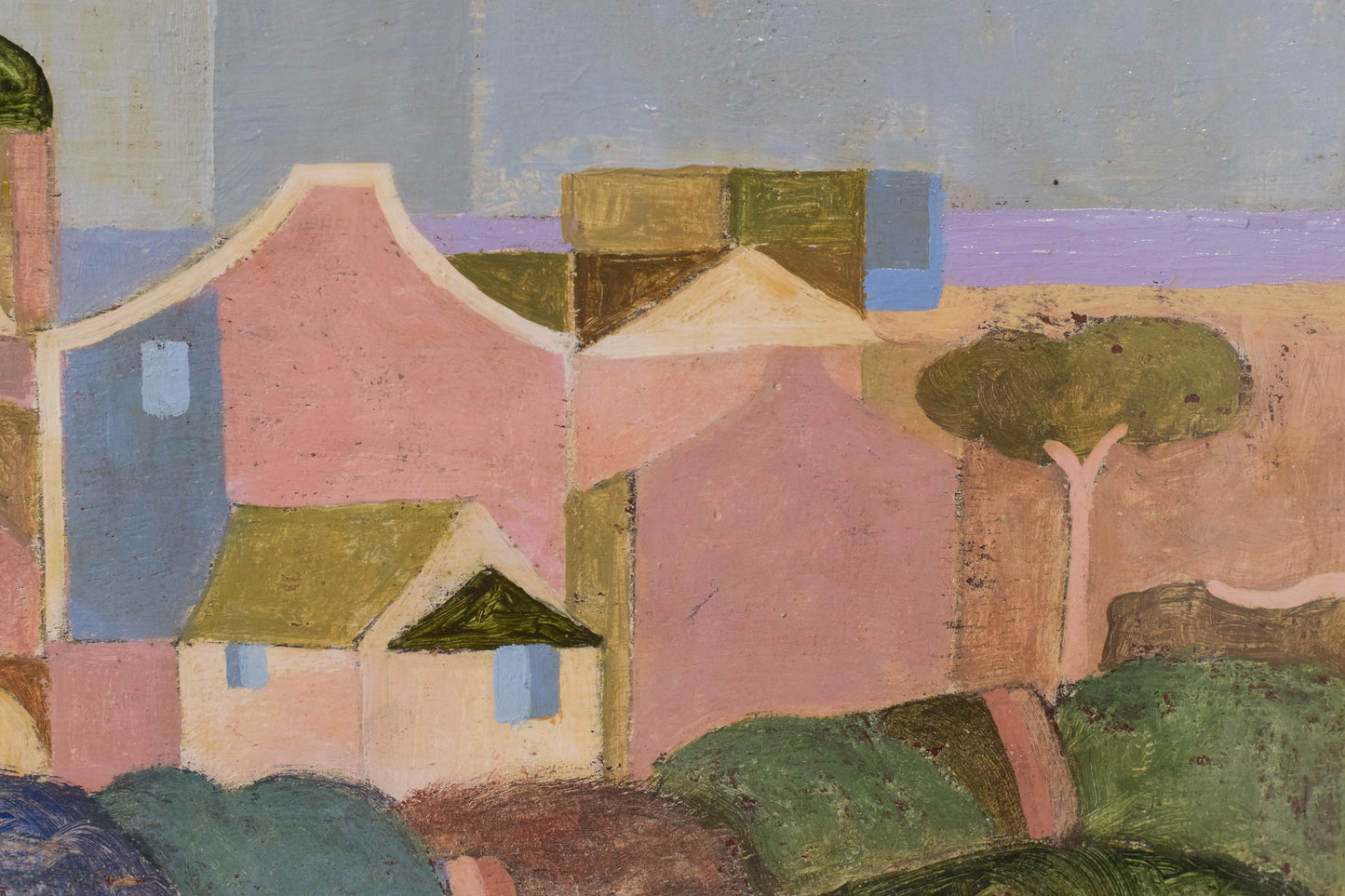 Italian Cubist Landscape - Modern Decorative