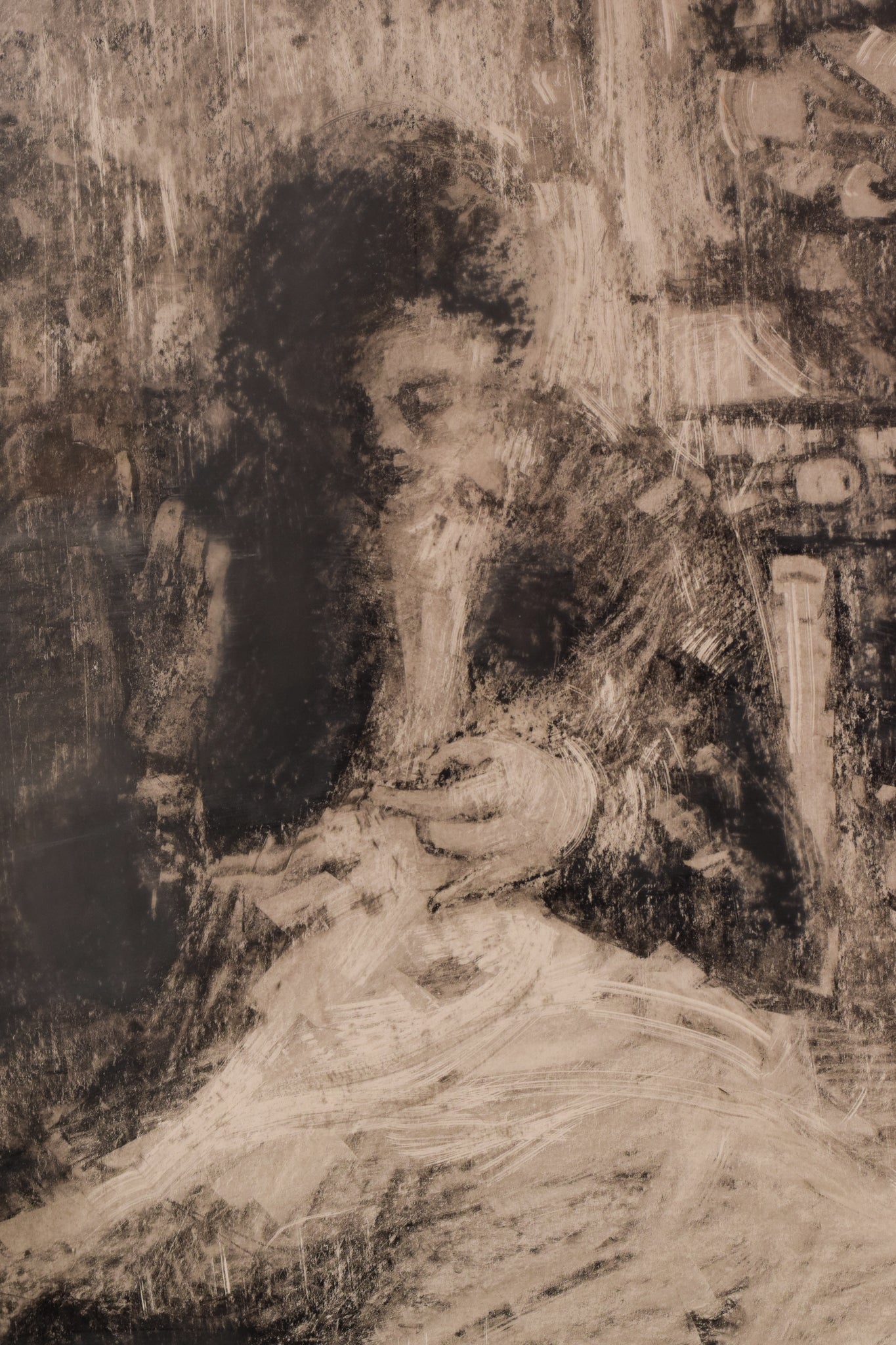 Follower of Pierre Bonnard - Lady Sewing - Modern Decorative