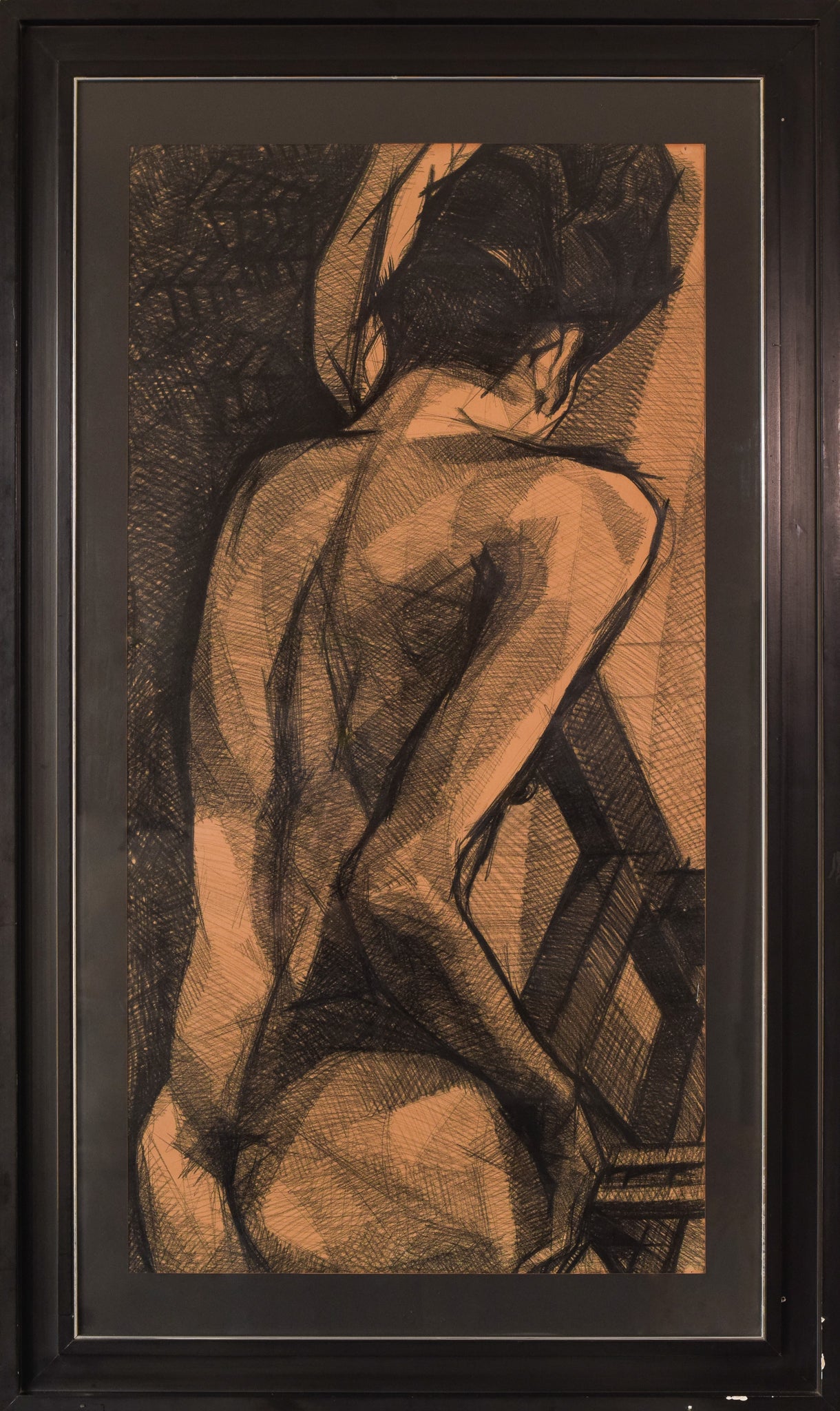 Large Stylised Life Drawing of a Lady