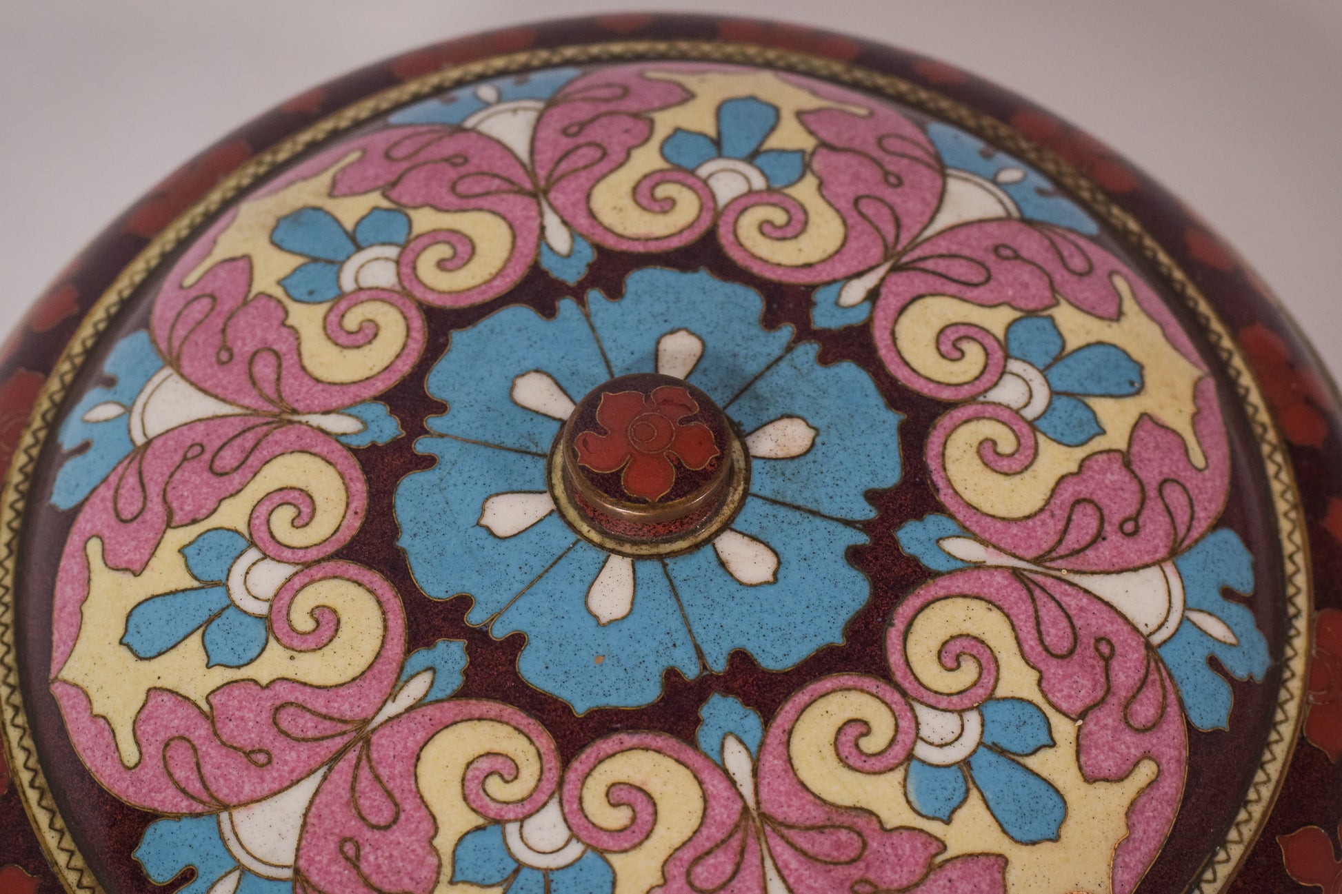 Cloisonné Enamel - Circular Box - Modern Decorative
