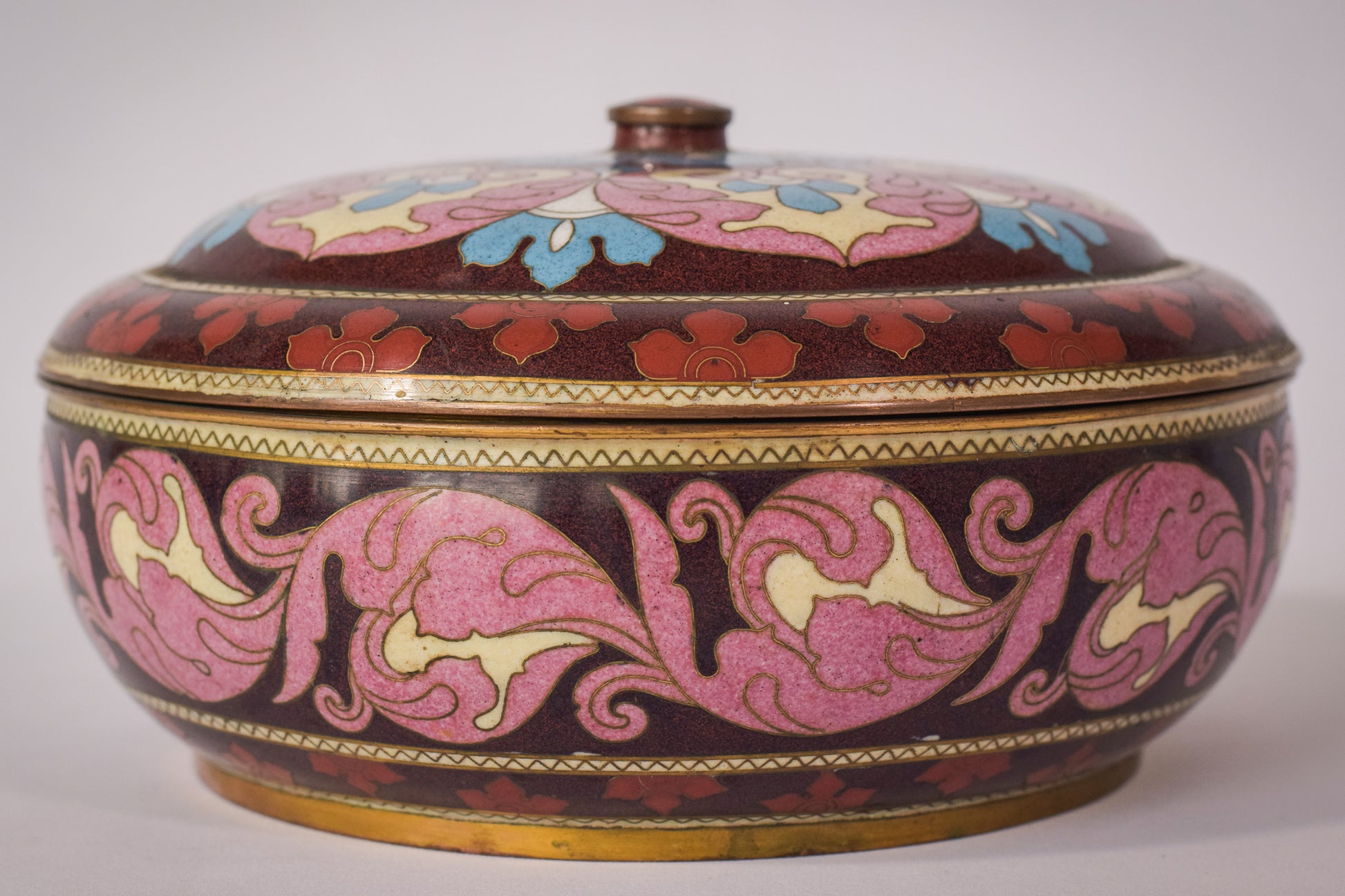 Cloisonné Enamel - Circular Box - Modern Decorative