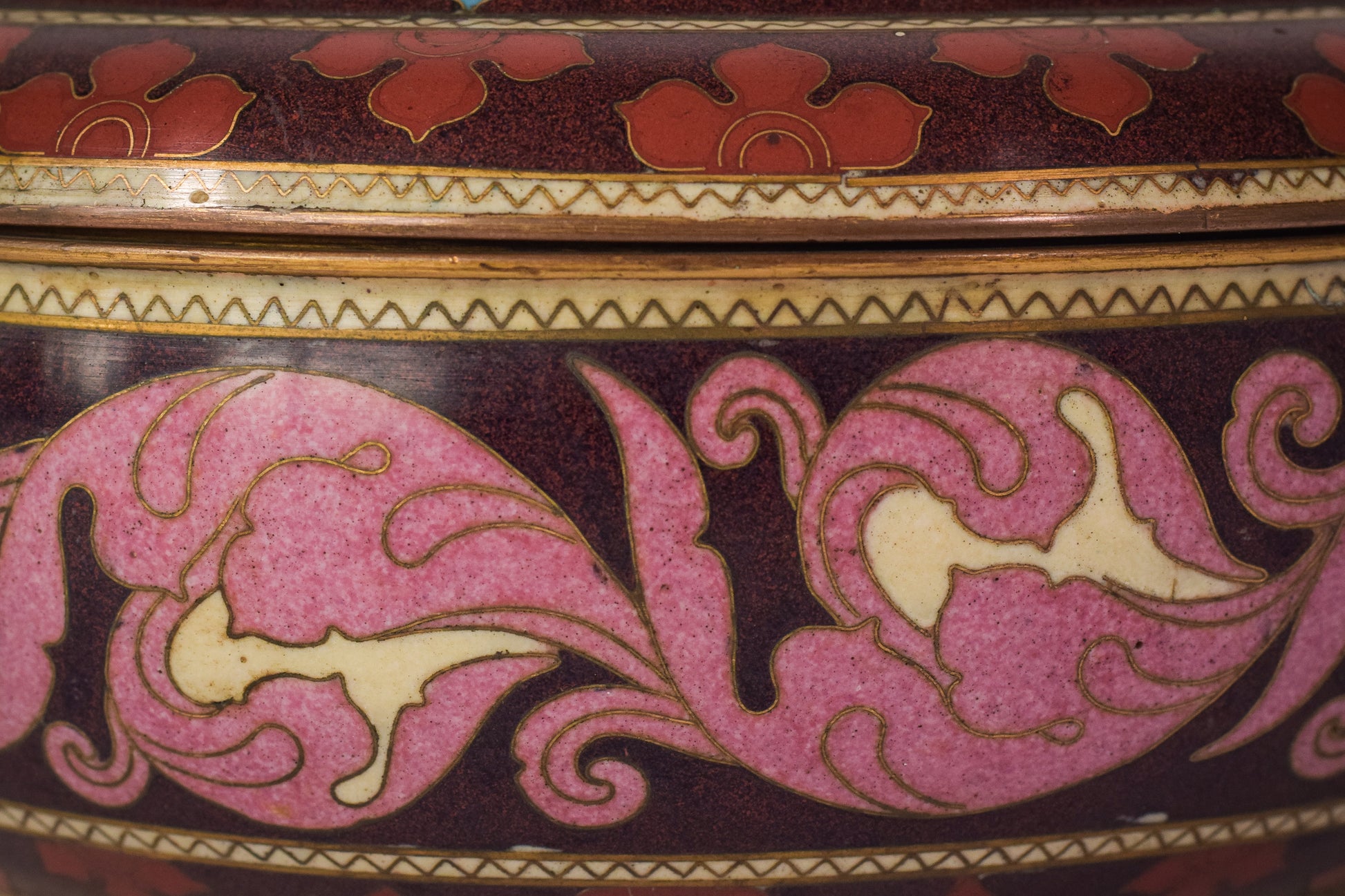 Cloisonné Enamel - Circular Box - Modern Decorative