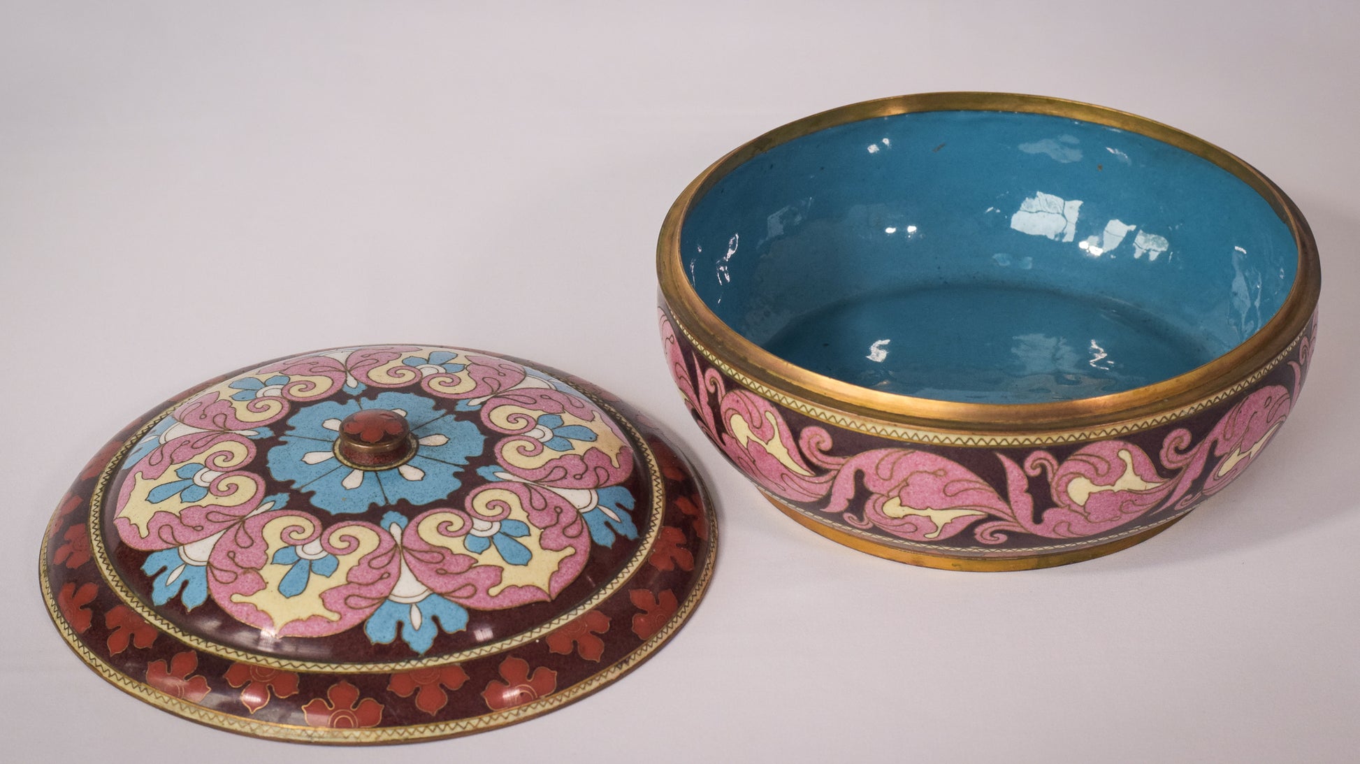 Cloisonné Enamel - Circular Box - Modern Decorative