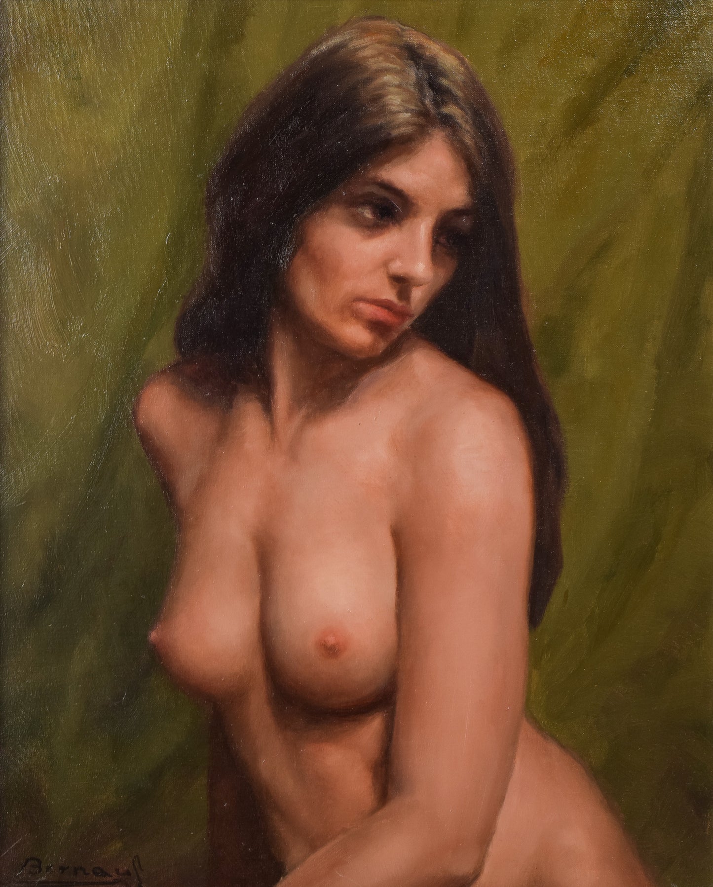 Jordi Bernaus - Nude Life Portrait - Modern Decorative
