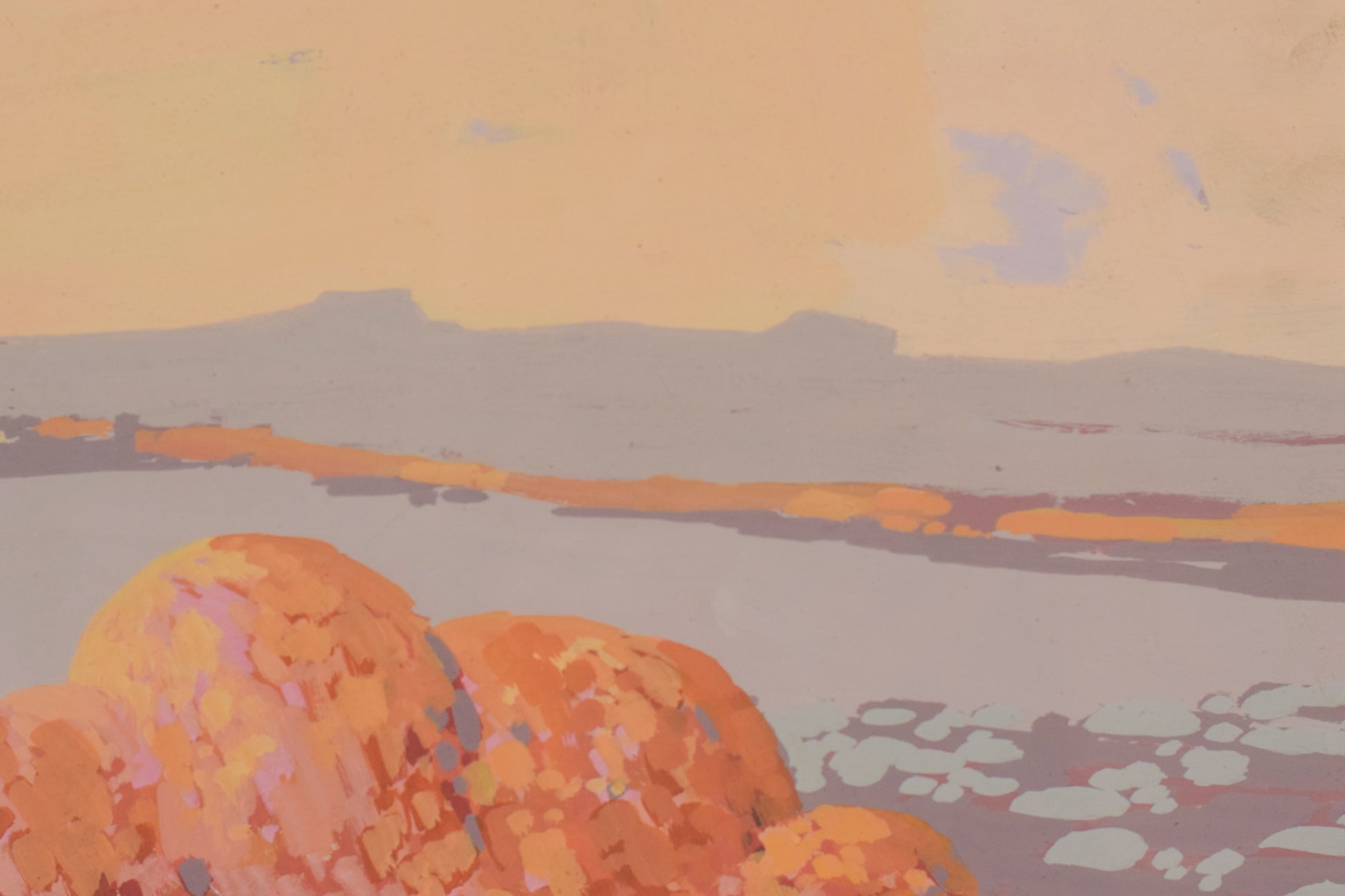 Pair of Summer Landscapes - Mid Century - Modern Decorative