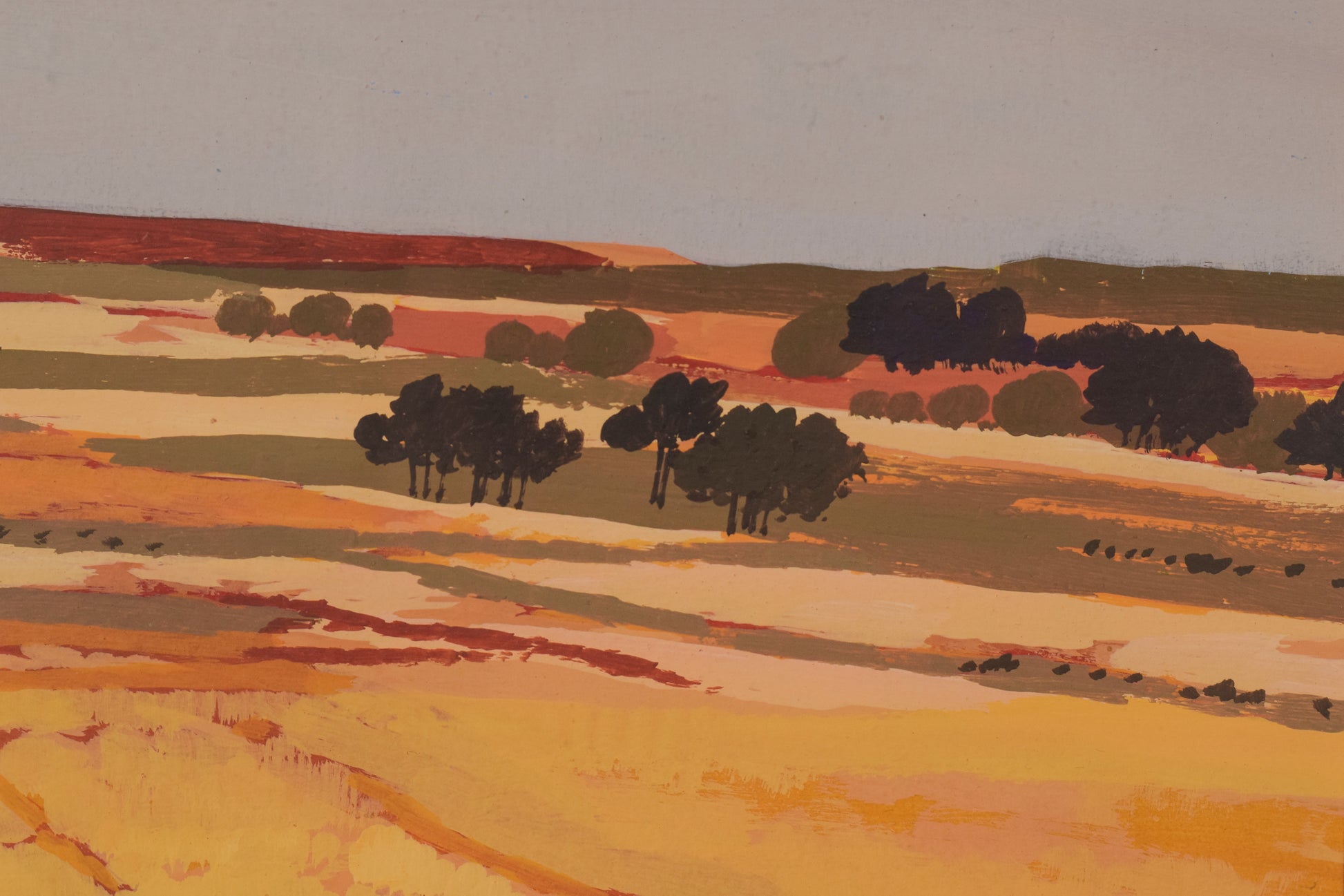 Pair of Summer Landscapes - Mid Century - Modern Decorative