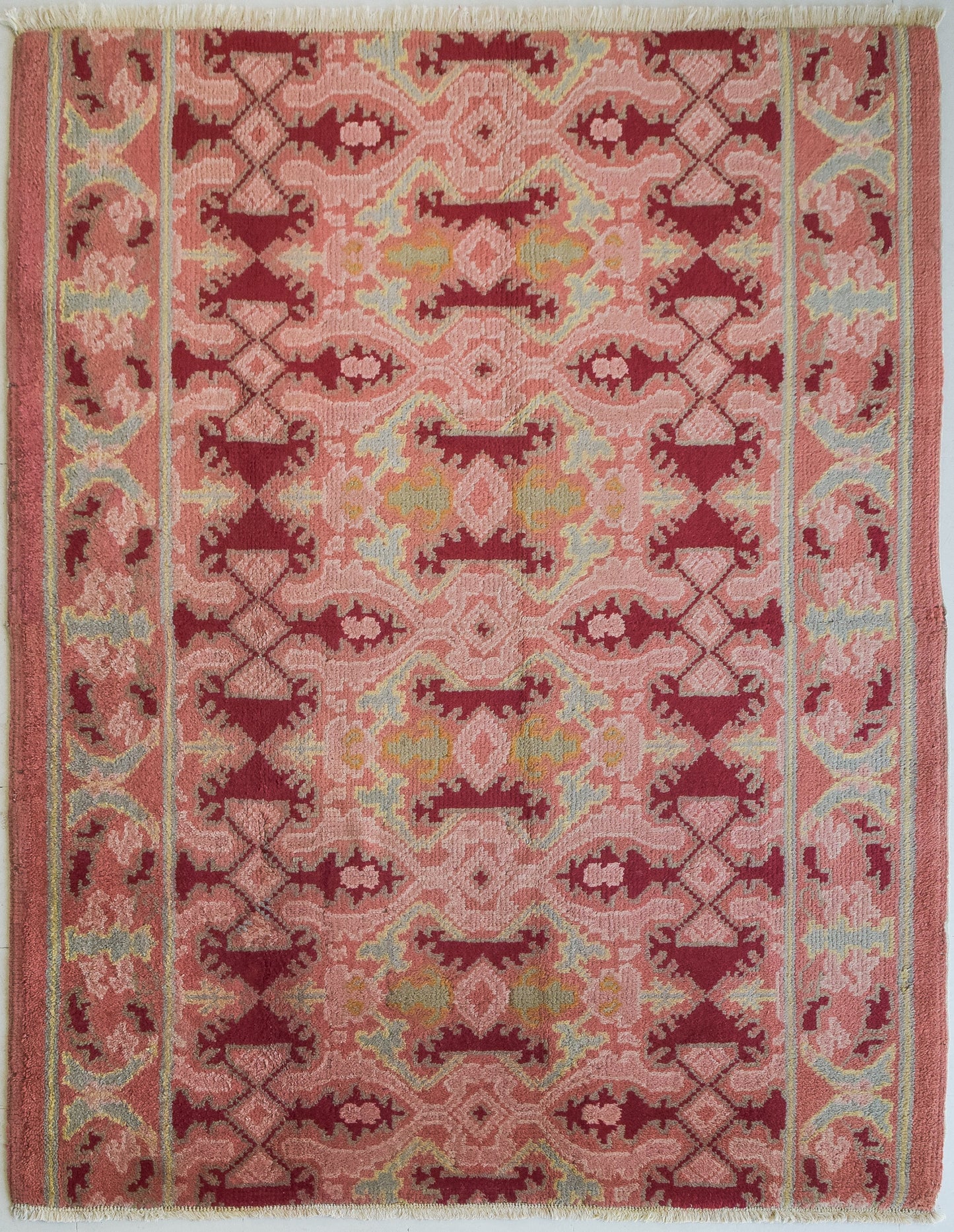 Handwoven - Vintage Spanish Rug - Modern Decorative
