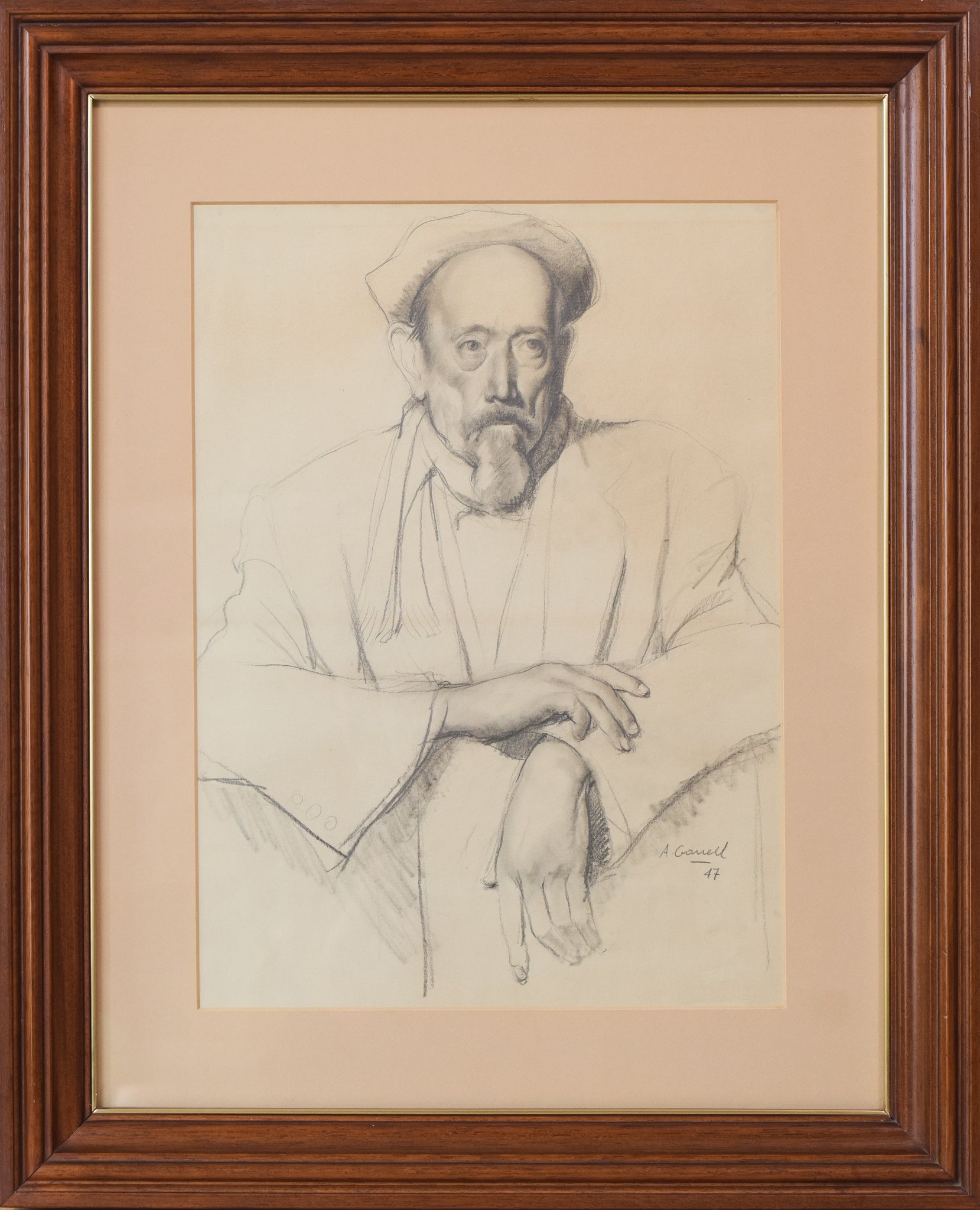 Amador Garrell i Soto - Pencil study of a Imam - Modern Decorative