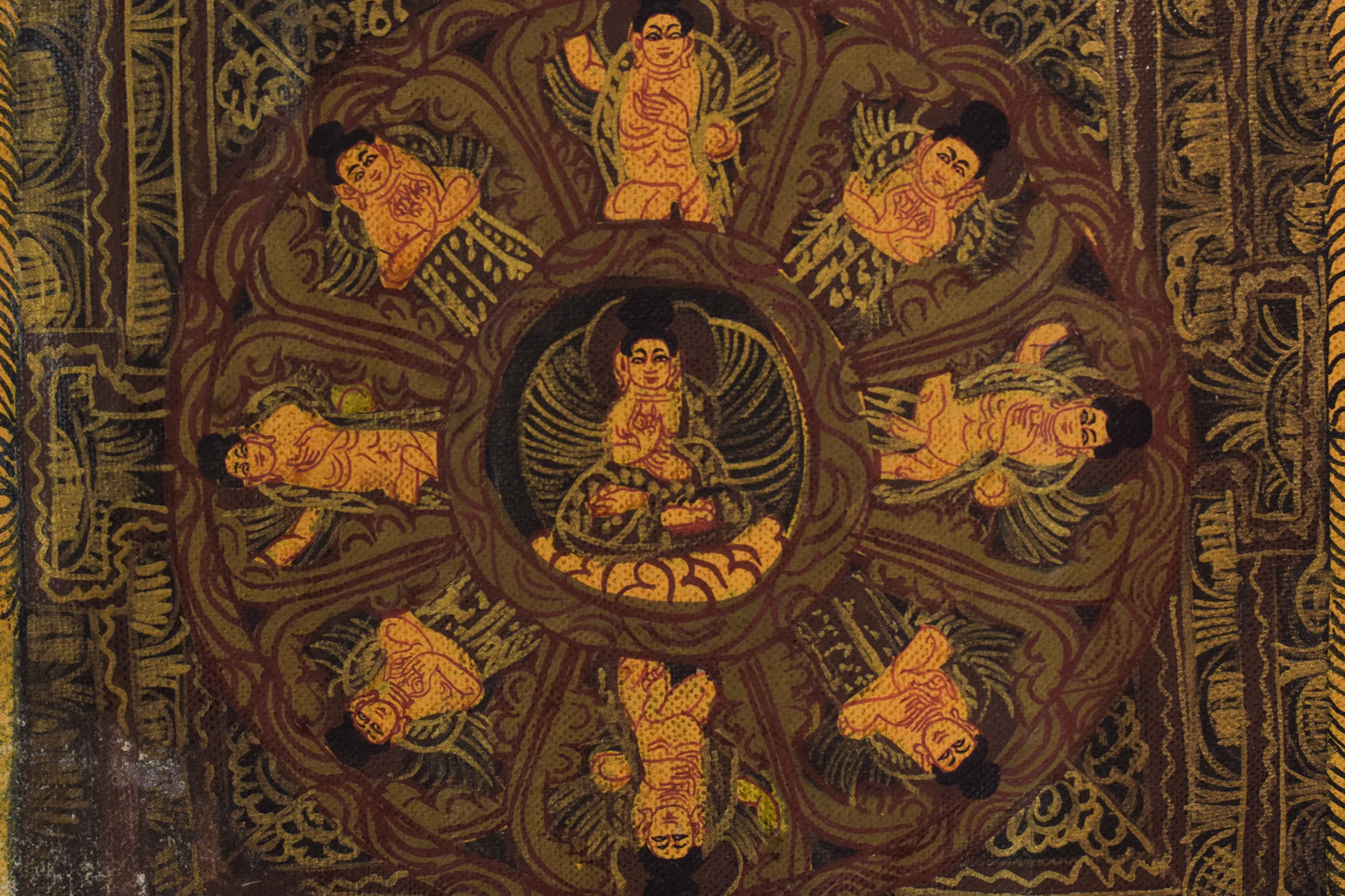 Two Vintage Hand Painted - Tibetan Scrolls