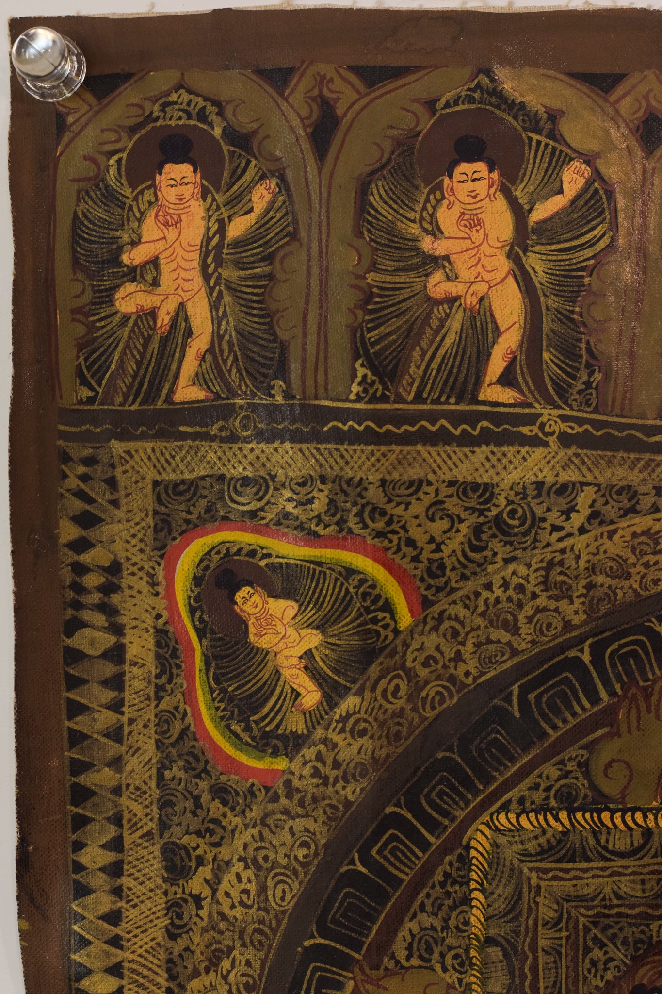 Two Vintage Hand Painted - Tibetan Scrolls