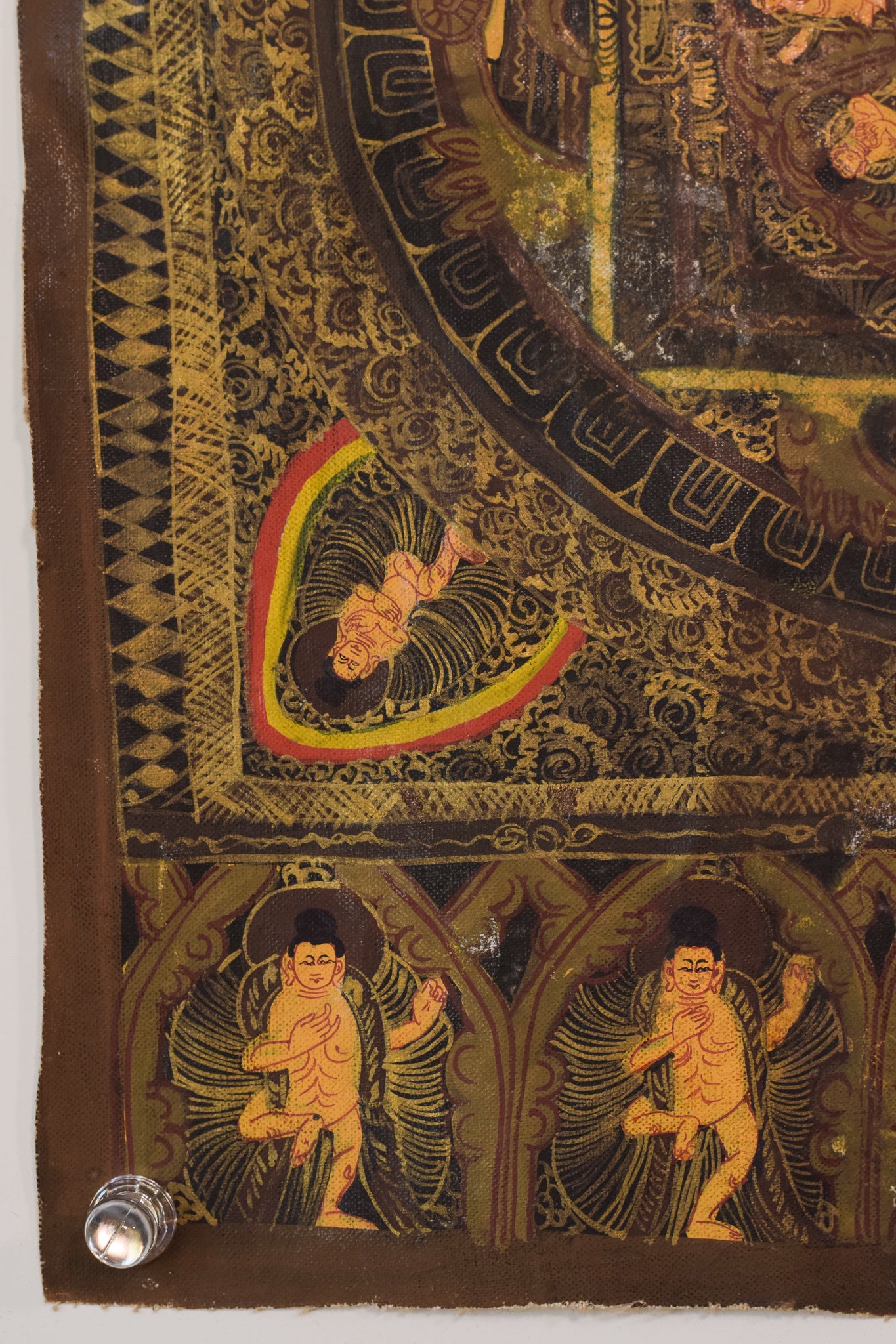 Two Vintage Hand Painted - Tibetan Scrolls
