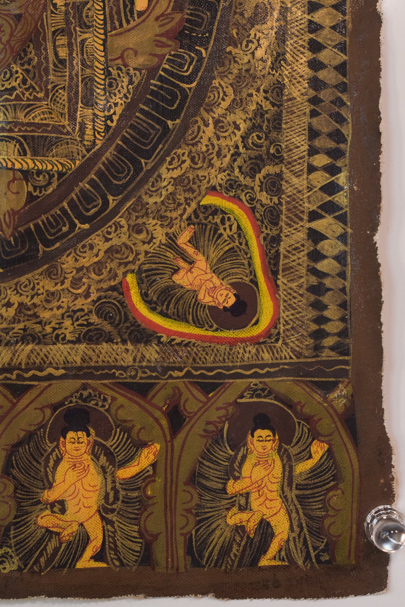 Two Vintage Hand Painted - Tibetan Scrolls
