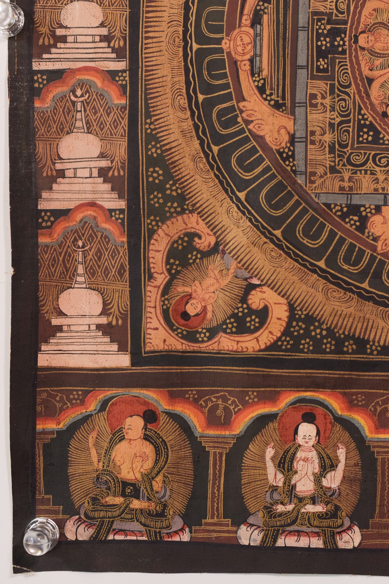 Two Vintage Hand Painted - Tibetan Scrolls