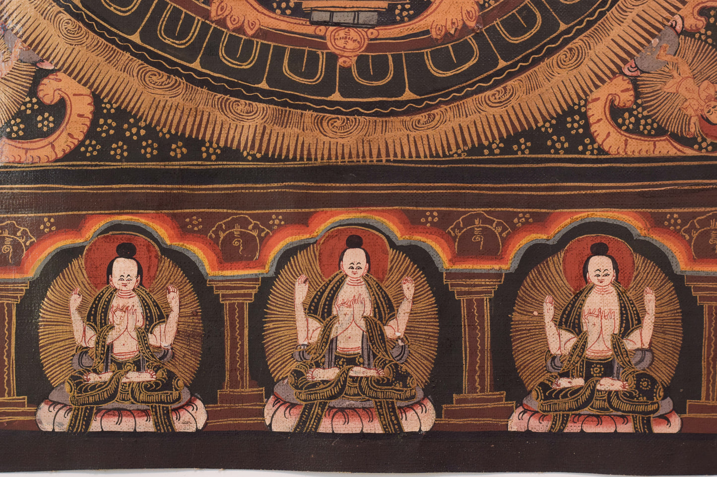Two Vintage Hand Painted - Tibetan Scrolls