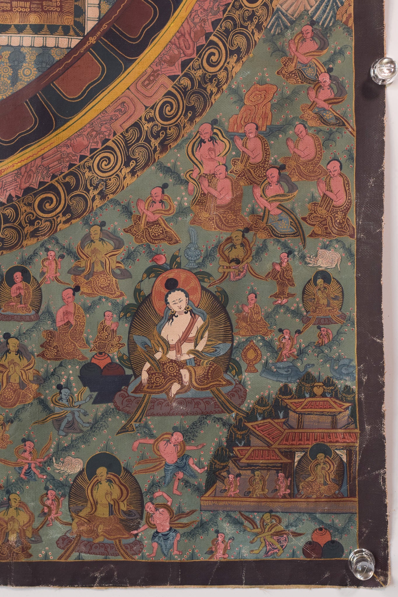 Hand Painted - Vintage - Tibetan Scroll - Modern Decorative