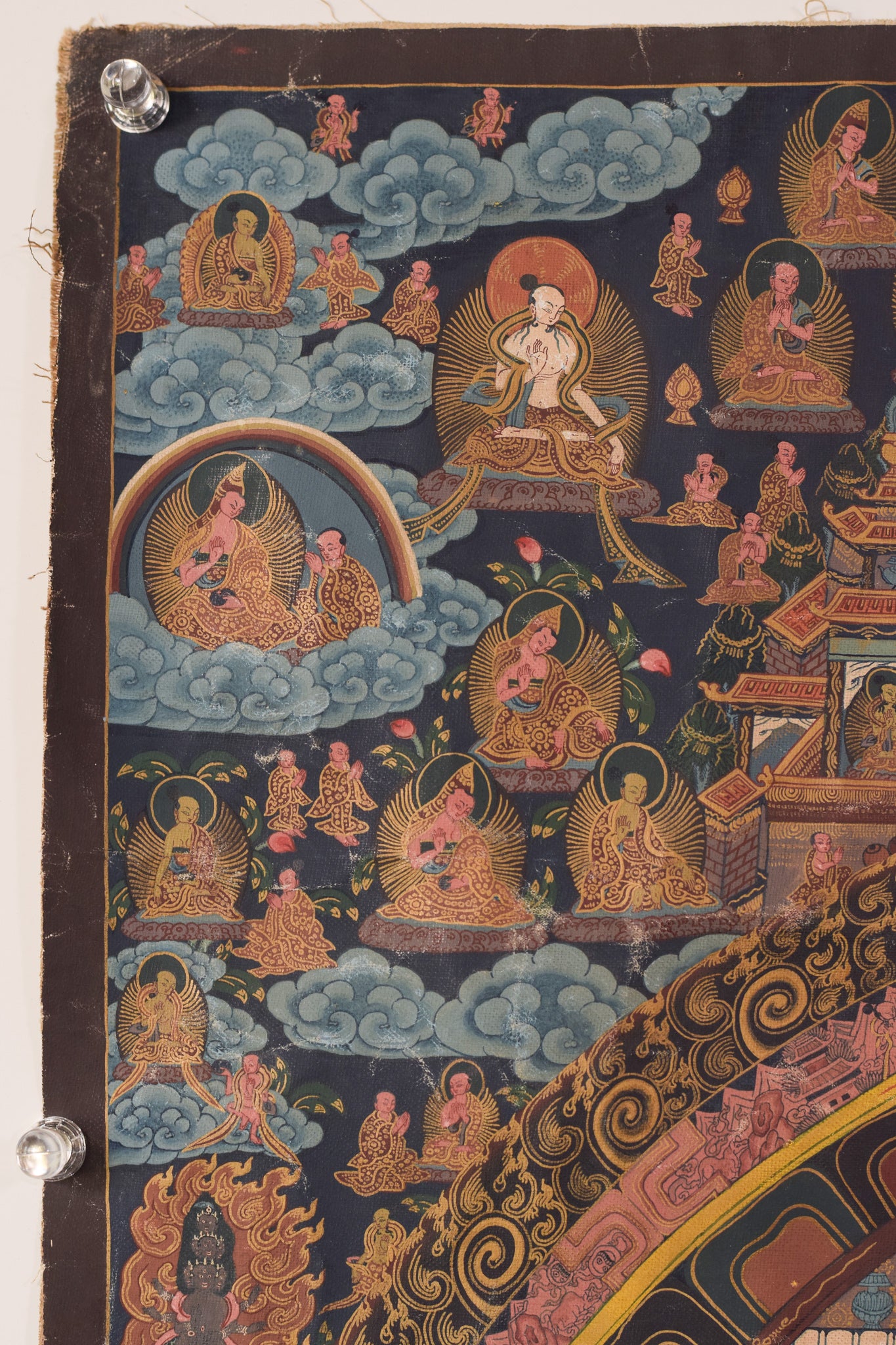 Hand Painted - Vintage - Tibetan Scroll - Modern Decorative