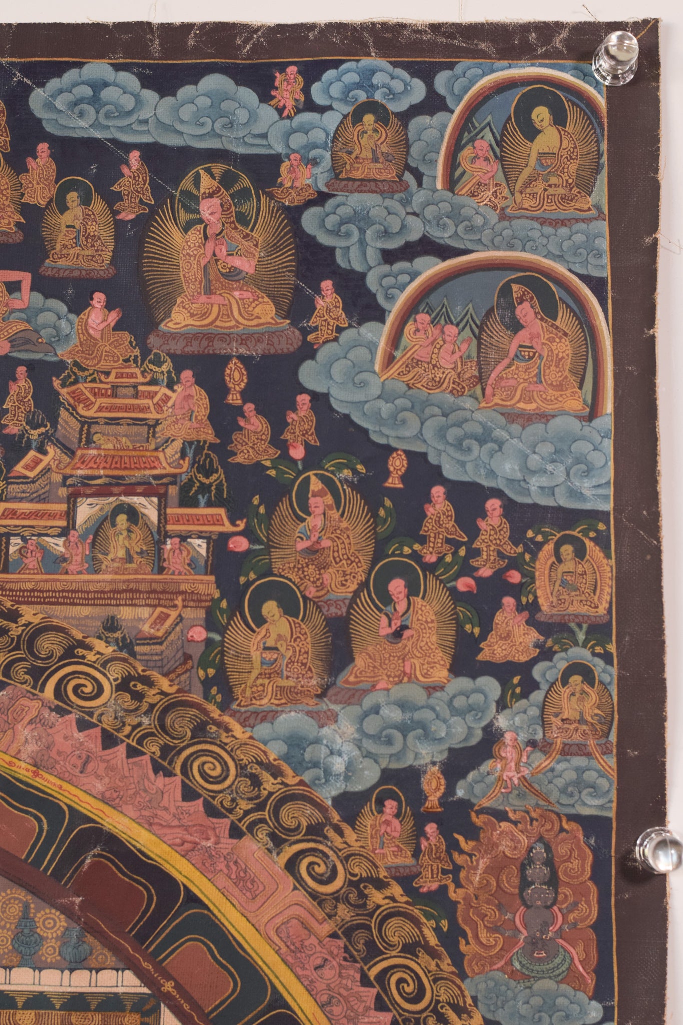 Hand Painted - Vintage - Tibetan Scroll - Modern Decorative