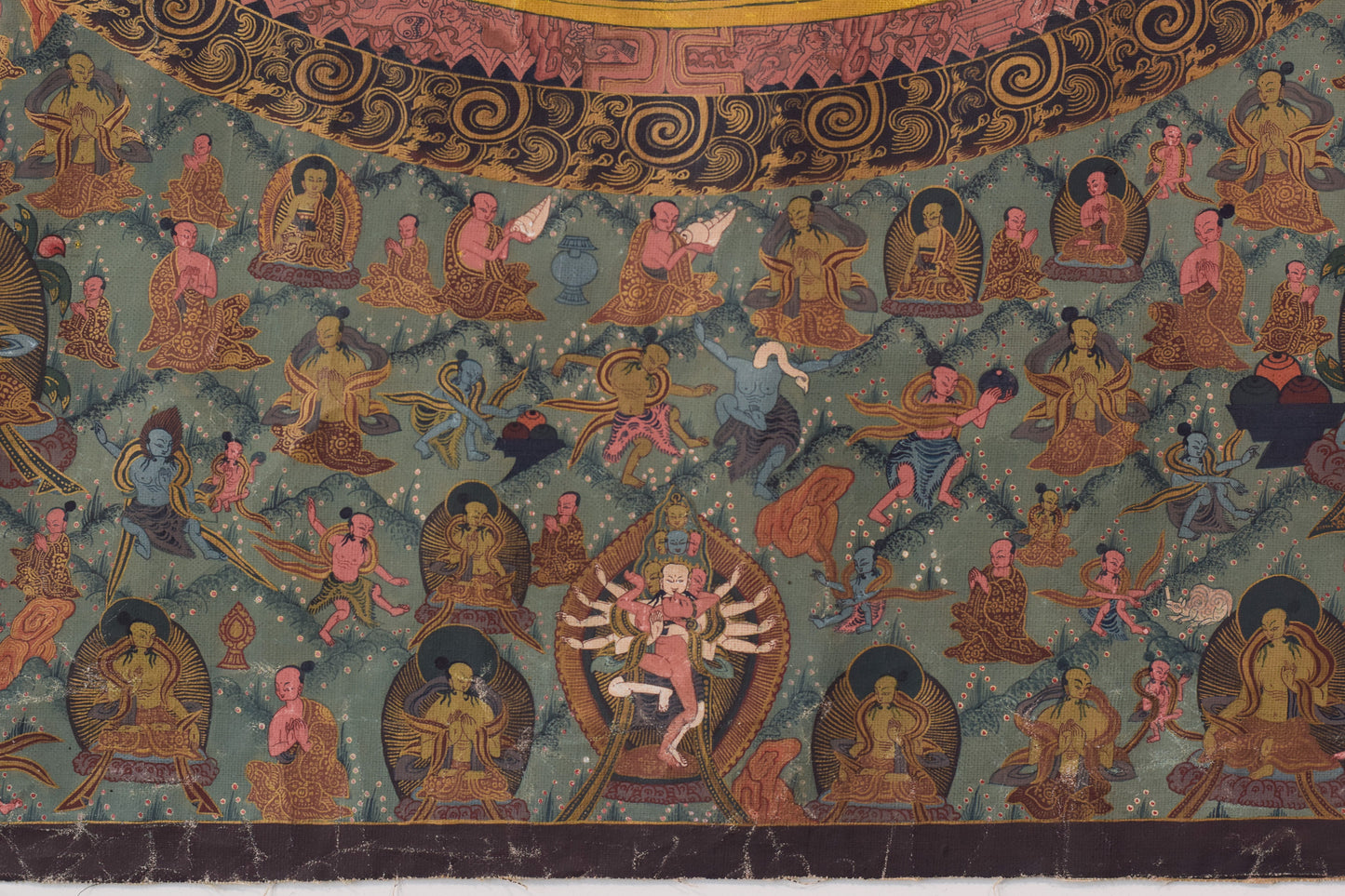 Hand Painted - Vintage - Tibetan Scroll - Modern Decorative