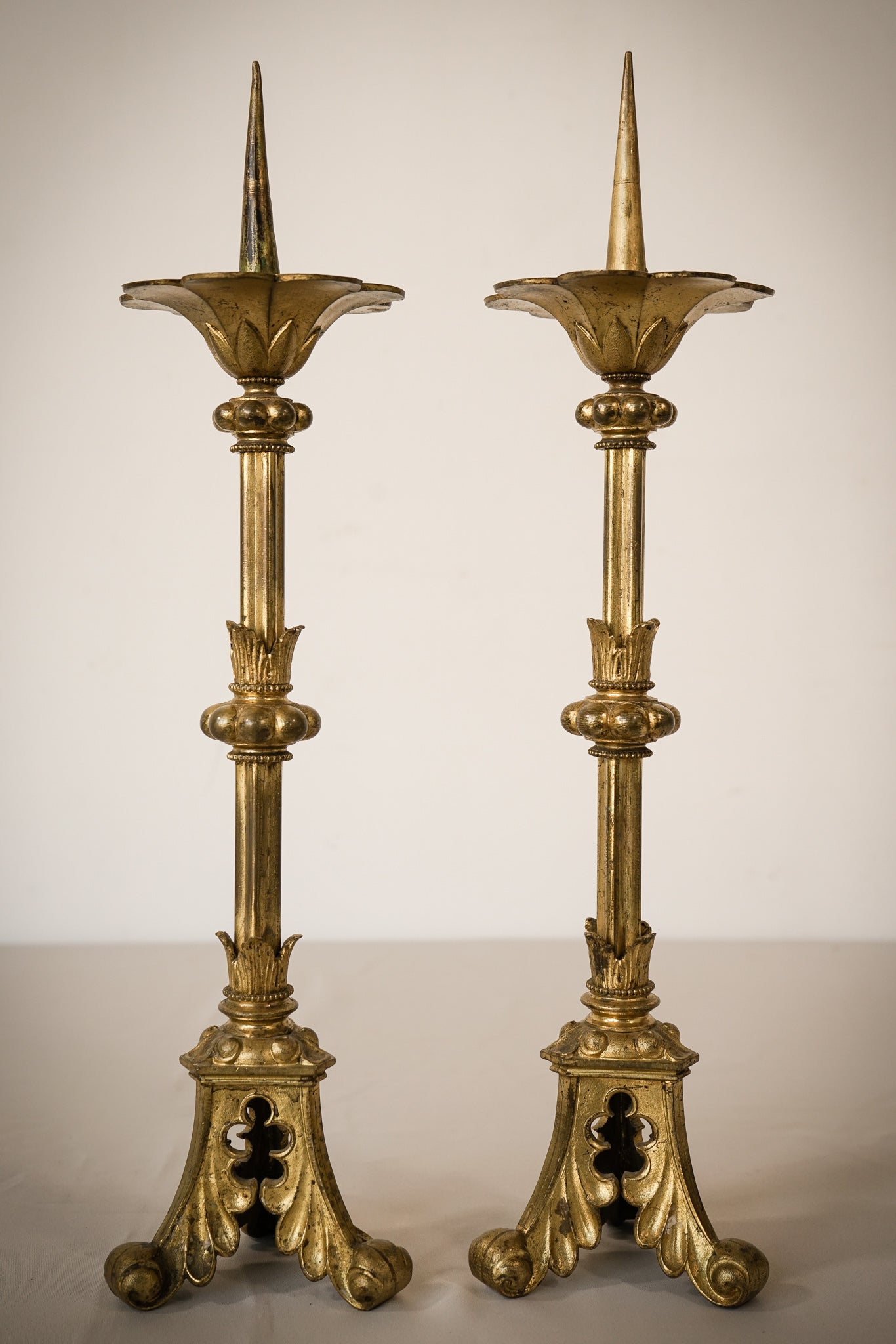 Gothic Revival - Gilded Candlesticks – Modern Decorative