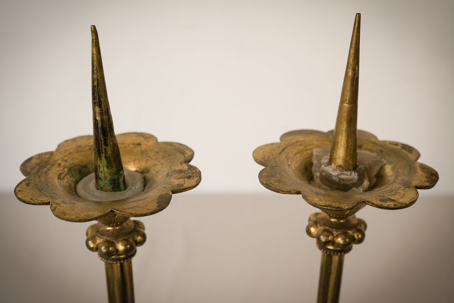 Gothic Revival - Gilded Candlesticks - Modern Decorative