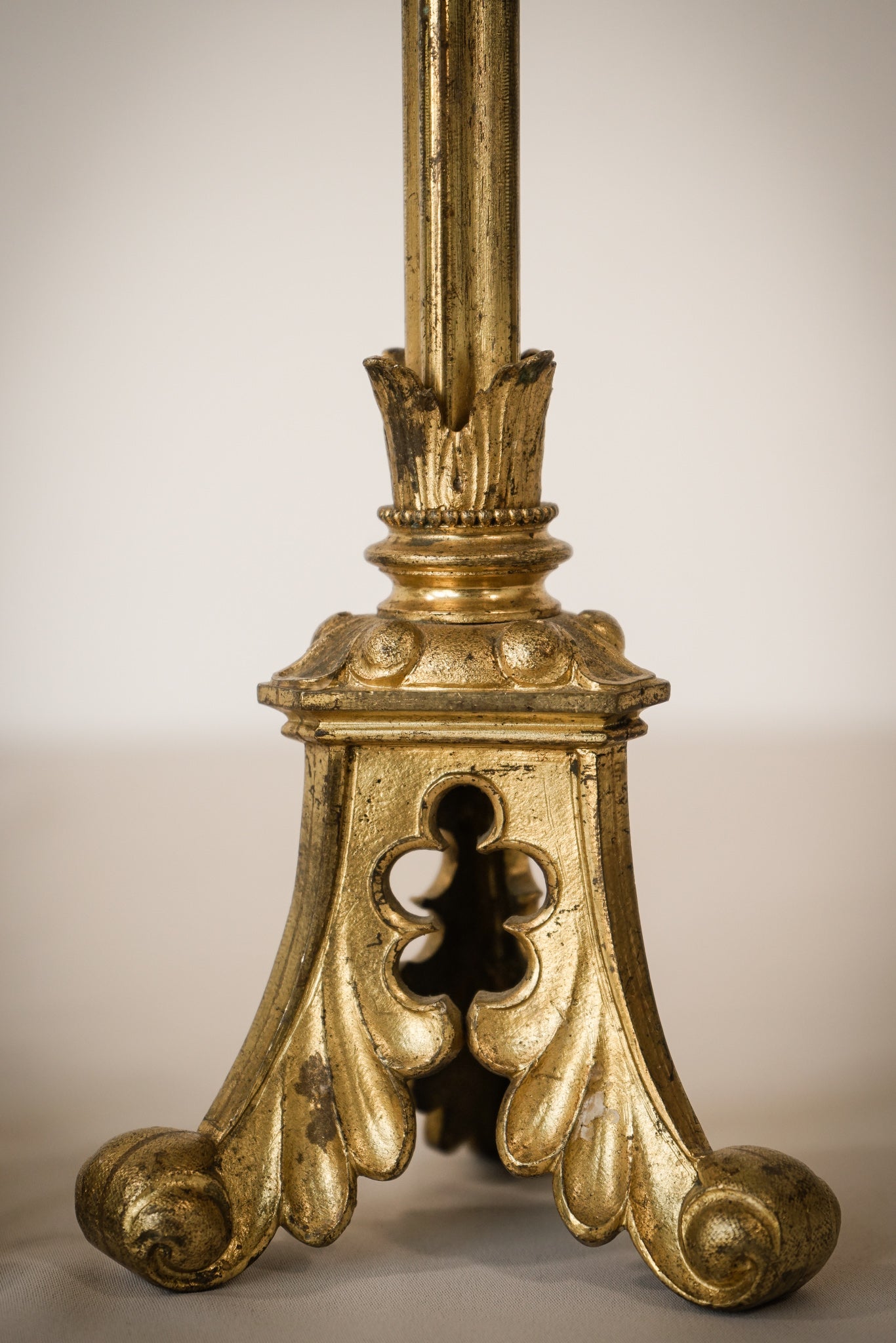 Gothic Revival - Gilded Candlesticks - Modern Decorative