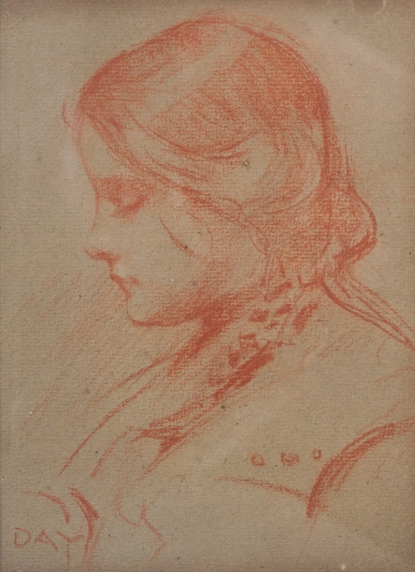 Pre Raphaelite Influenced - Francis Day (1863 - 1942) - Portrait of a young Lady - Modern Decorative