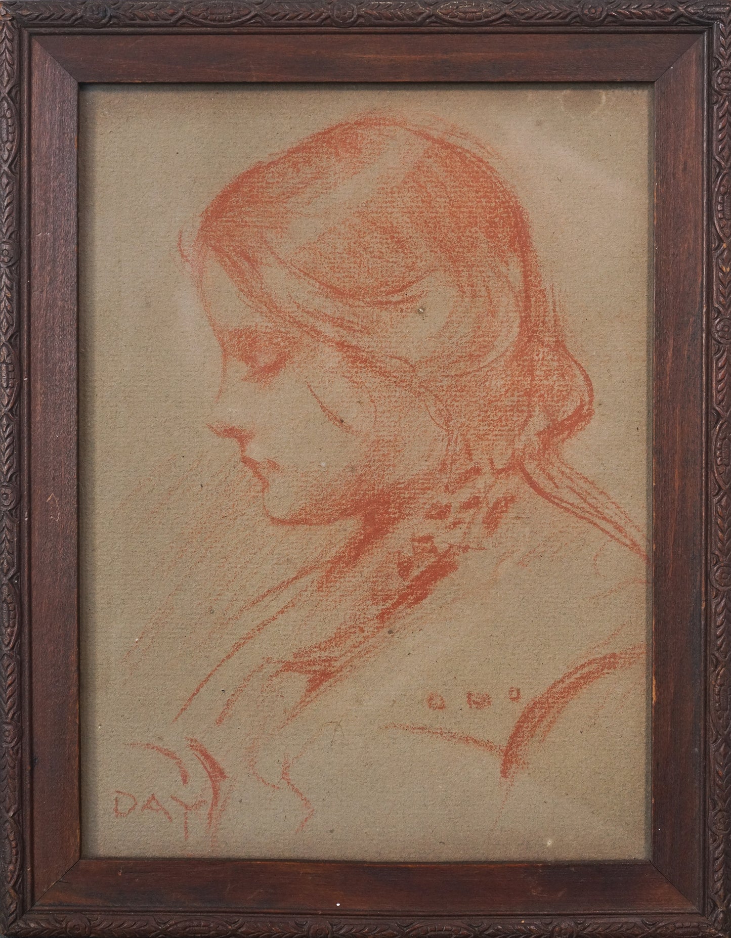 Pre Raphaelite Influenced - Francis Day (1863 - 1942) - Portrait of a young Lady - Modern Decorative