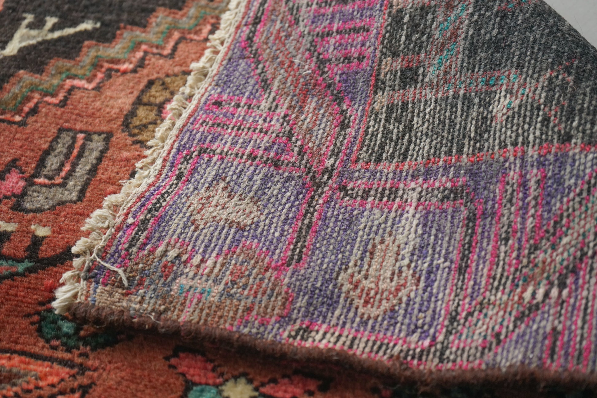 Unusual Signed Hand woven vintage rug - Tribal with animal motifs - Modern Decorative