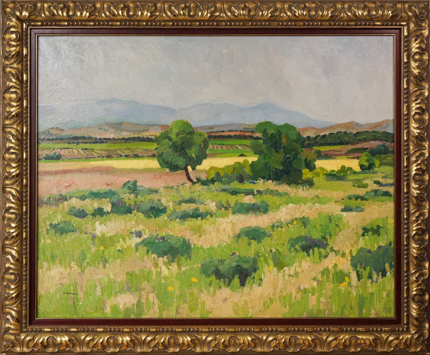 Large Oil Landscape - Post impressionist - Modern Decorative