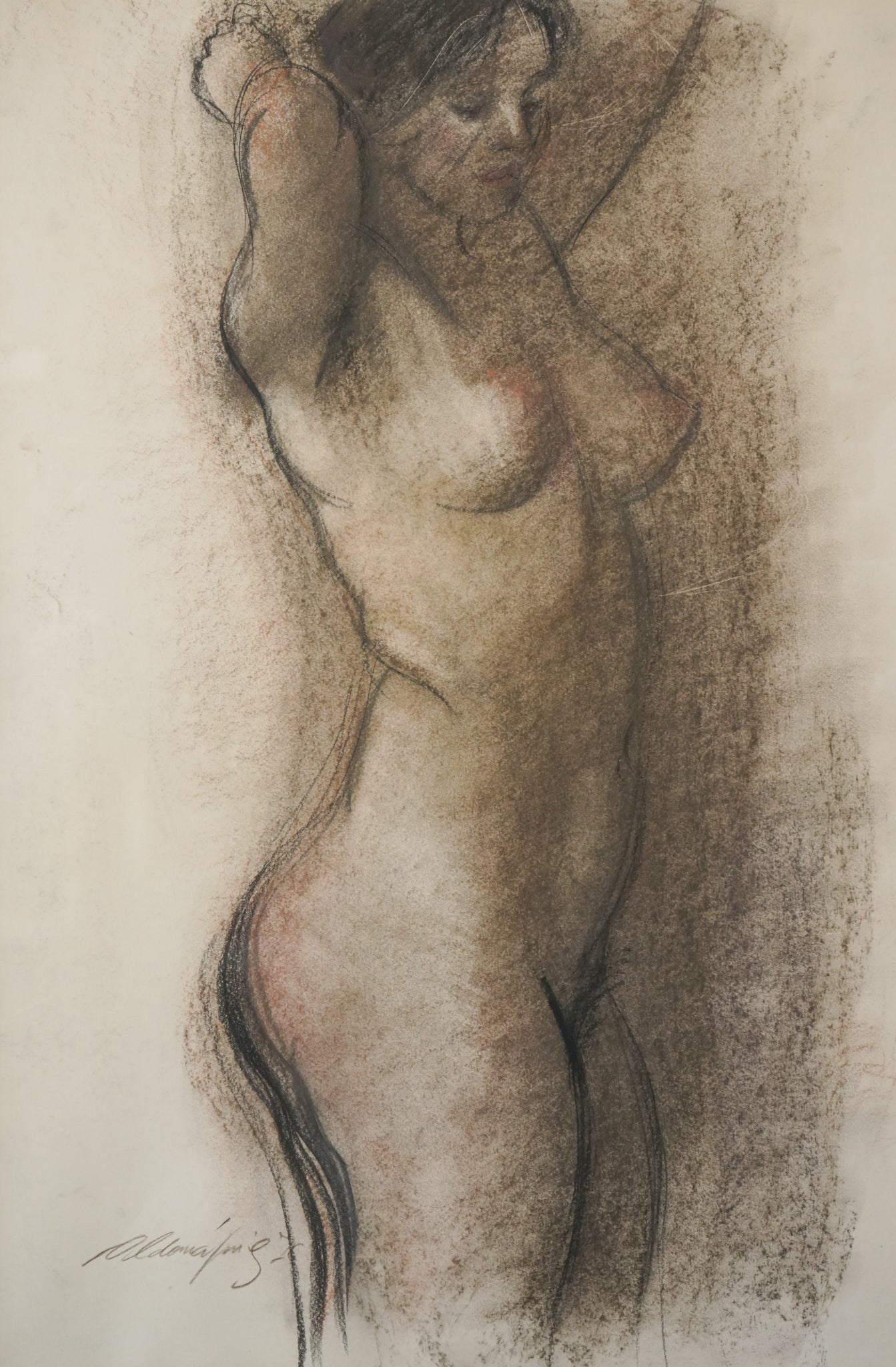 Framed - Life Study of a nude lady - Modern Decorative