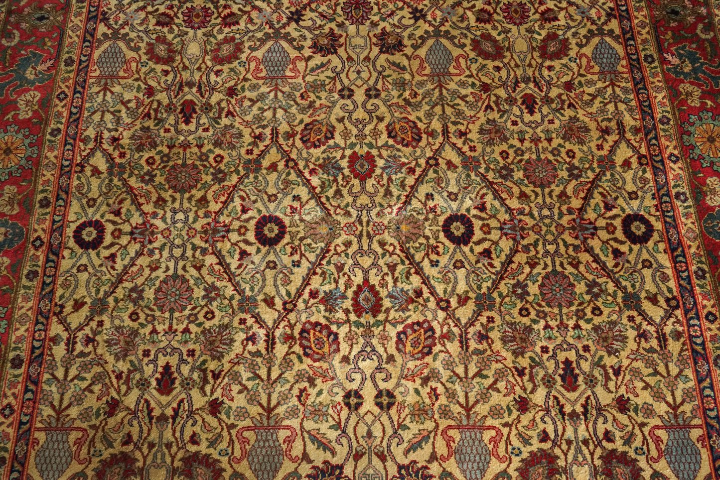 Large arts and crafts liberty style influence hand woven rug