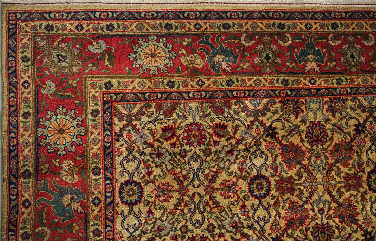 Large arts and crafts liberty style influence hand woven rug