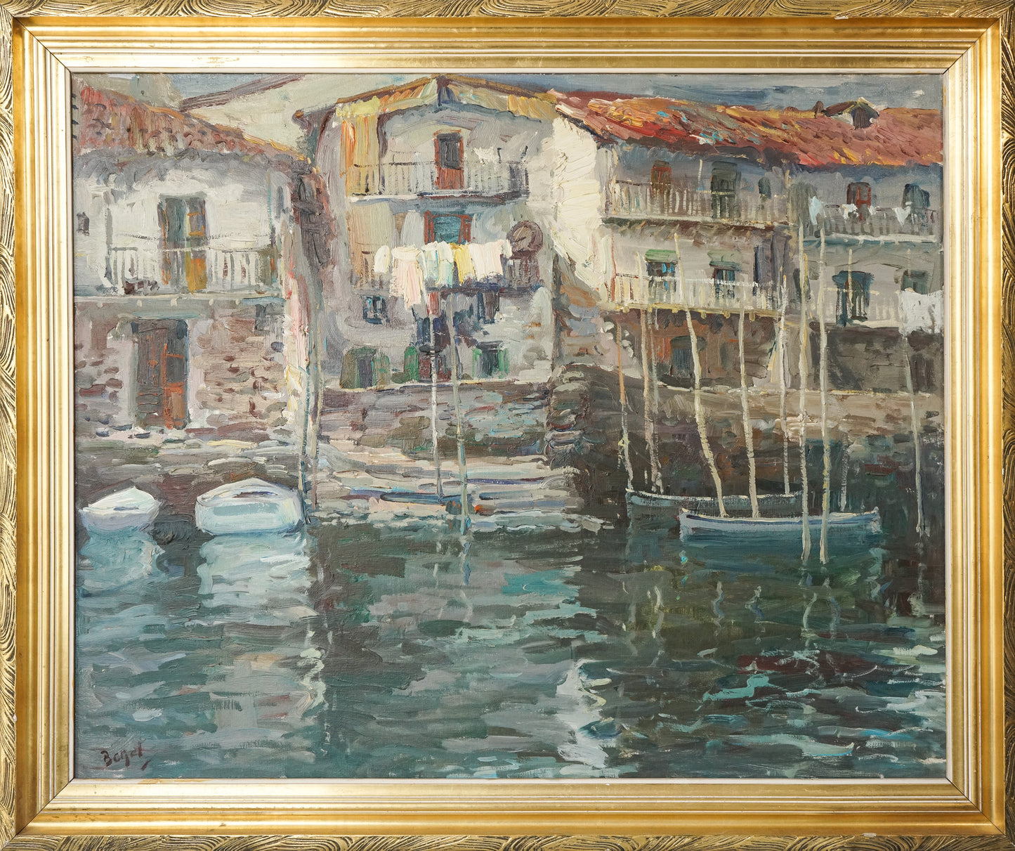 Rincón típico de pasajes san sebastian guipuzcoa - Large Post Impressionist Study - Modern Decorative