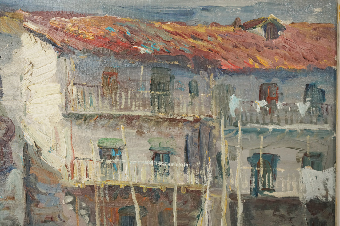 Rincón típico de pasajes san sebastian guipuzcoa - Large Post Impressionist Study - Modern Decorative