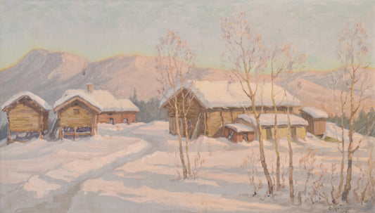 Einar Krüger - Post Impressionist Snowscape - Modern Decorative