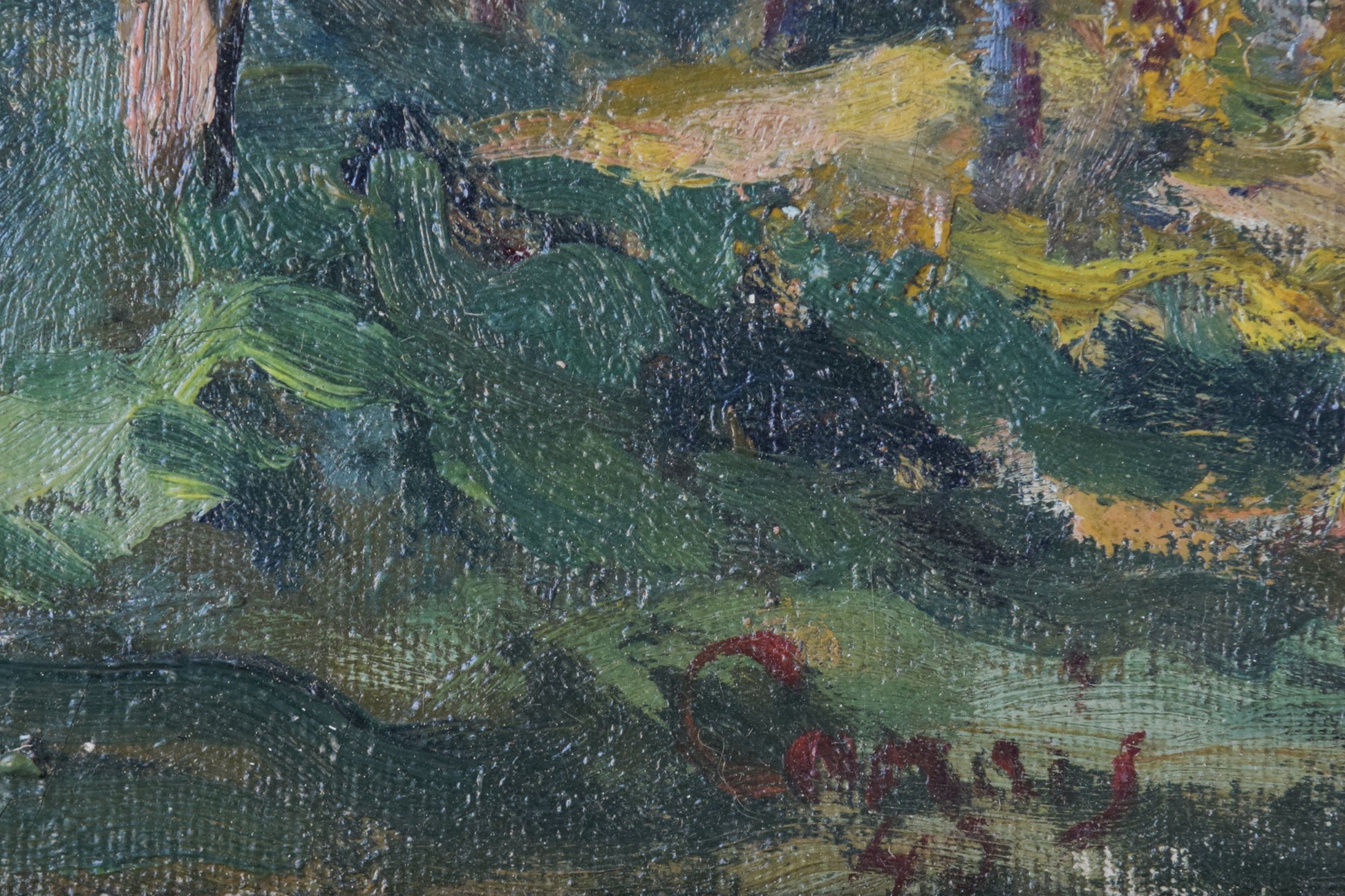 Impressionist - Mediterranean Landscape with a View of a River and Mountains - Modern Decorative