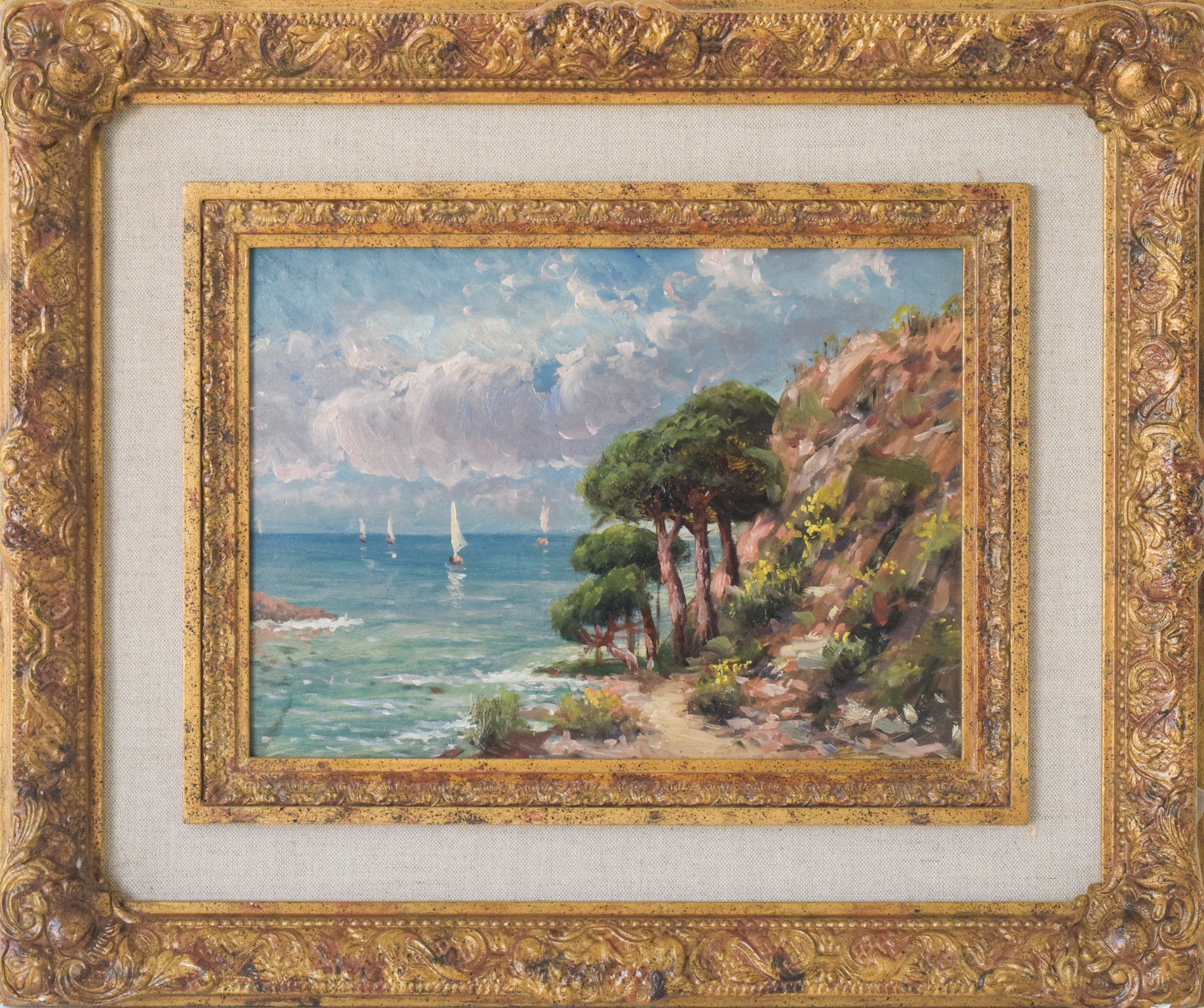 Coastal Landscape - Sailing Boats - Modern Decorative