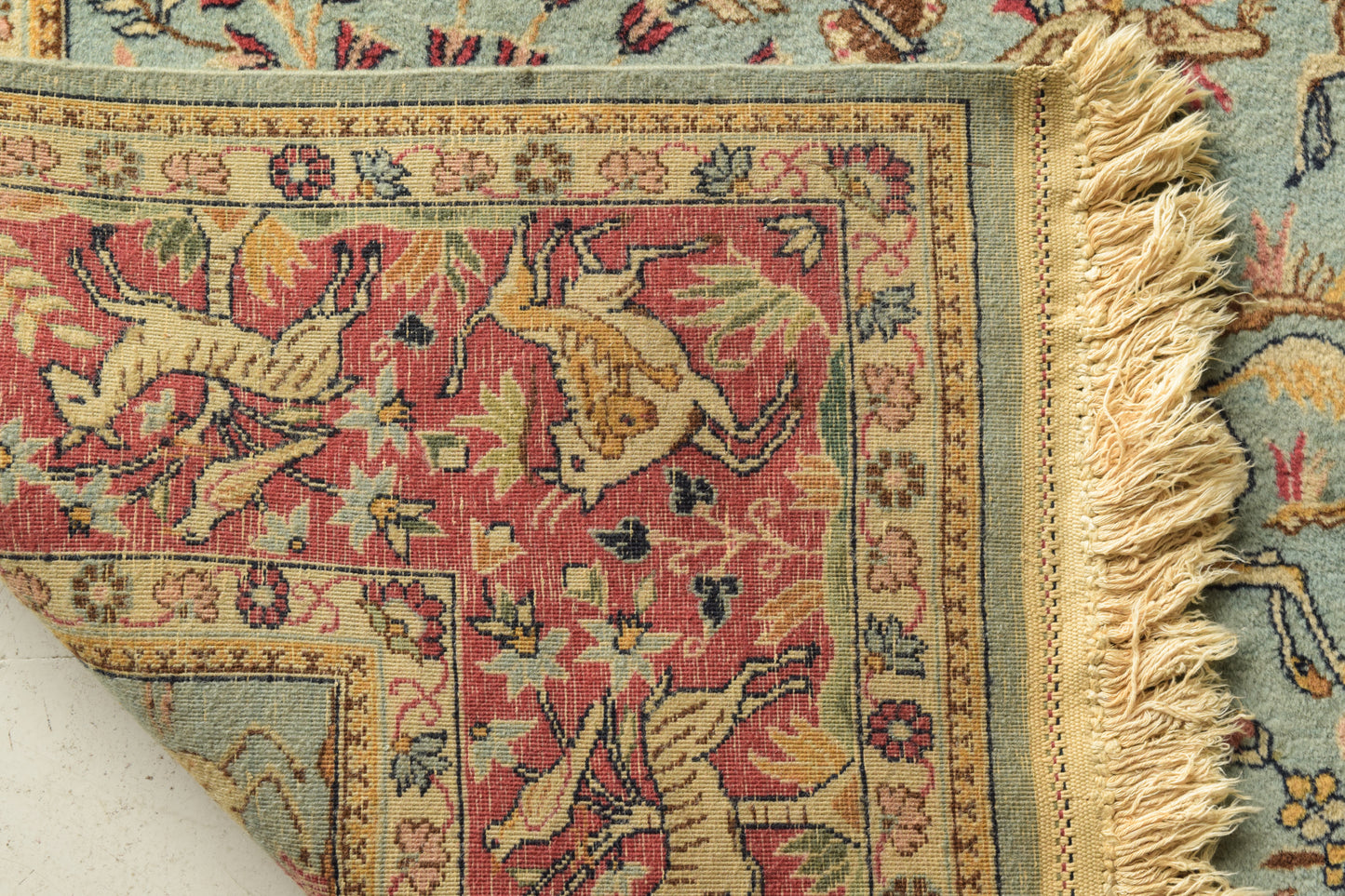 Large Handmade Persian Rug With Animals - Modern Decorative