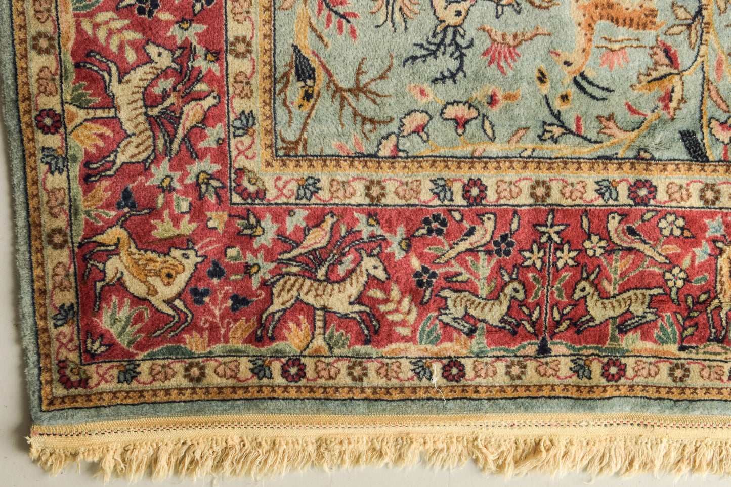 Large Handmade Persian Rug With Animals - Modern Decorative
