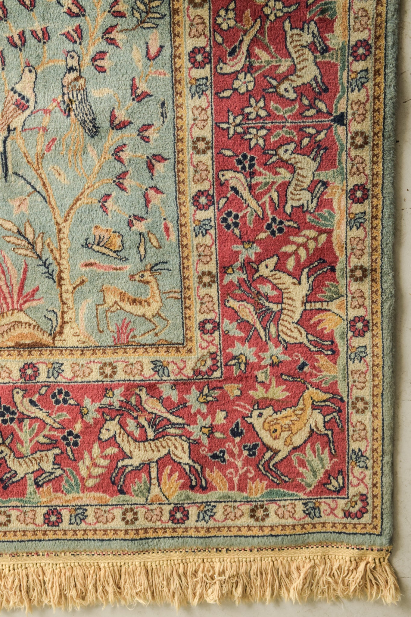 Large Handmade Persian Rug With Animals - Modern Decorative