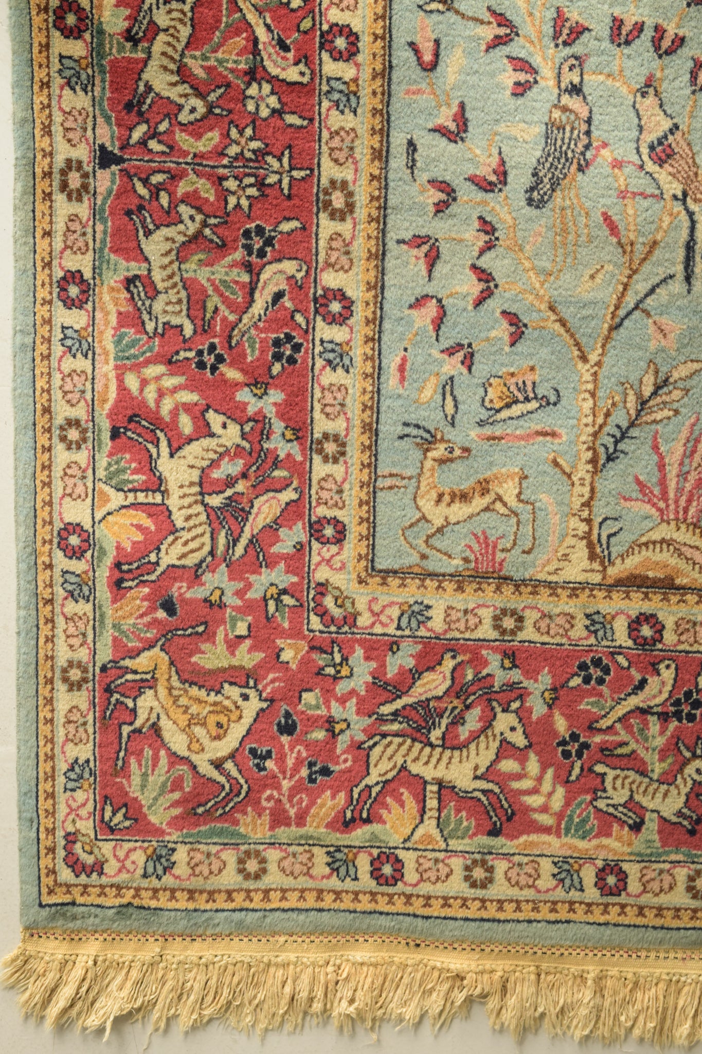 Large Handmade Persian Rug With Animals - Modern Decorative