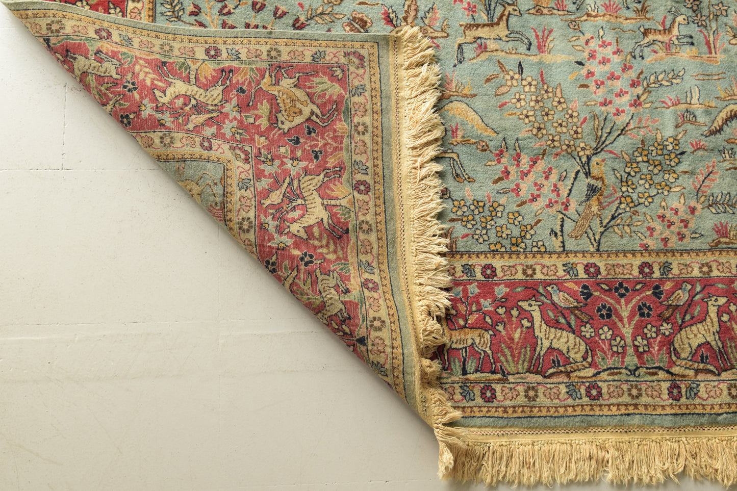 Large Handmade Persian Rug With Animals - Modern Decorative