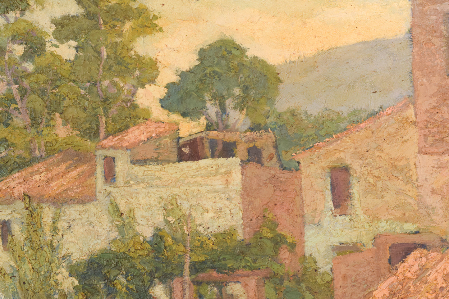 Impressionist - Painting of Villas and Garden - Modern Decorative