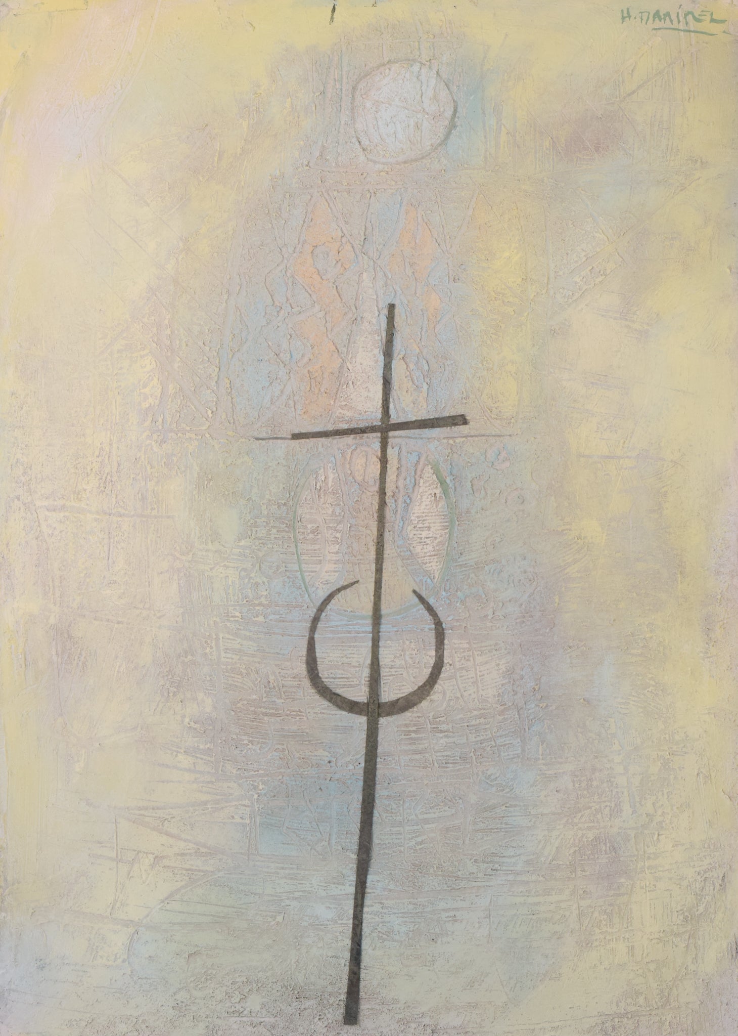 Abstract - Painting with Cross - Modern Decorative