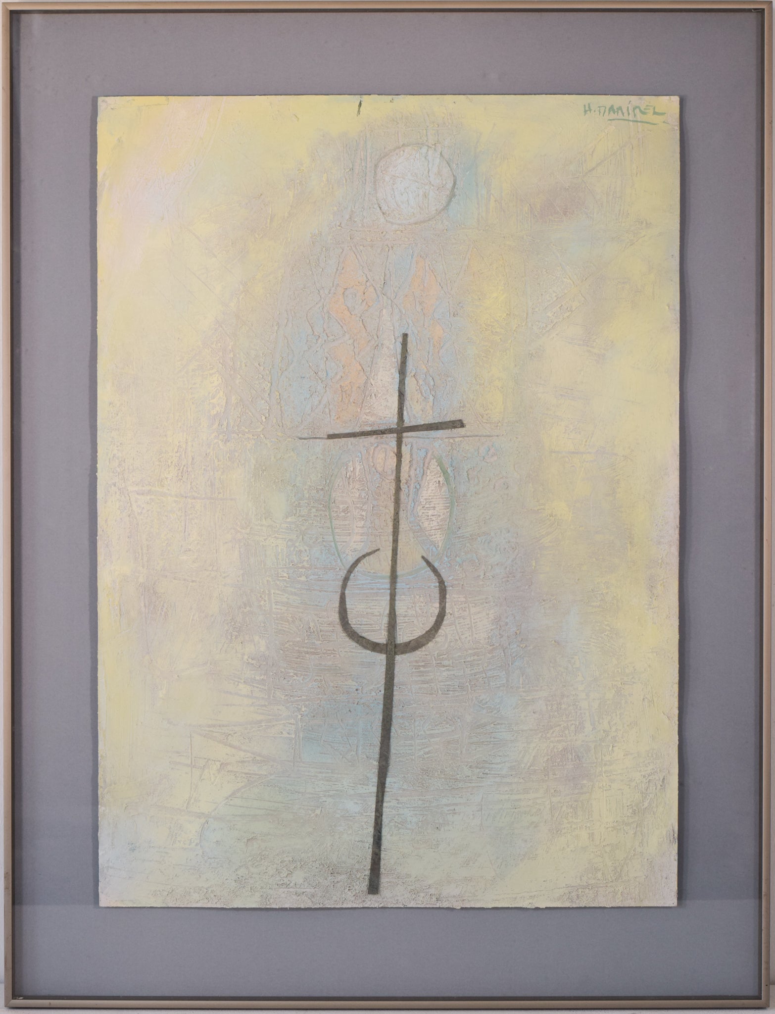 Abstract - Painting with Cross - Modern Decorative