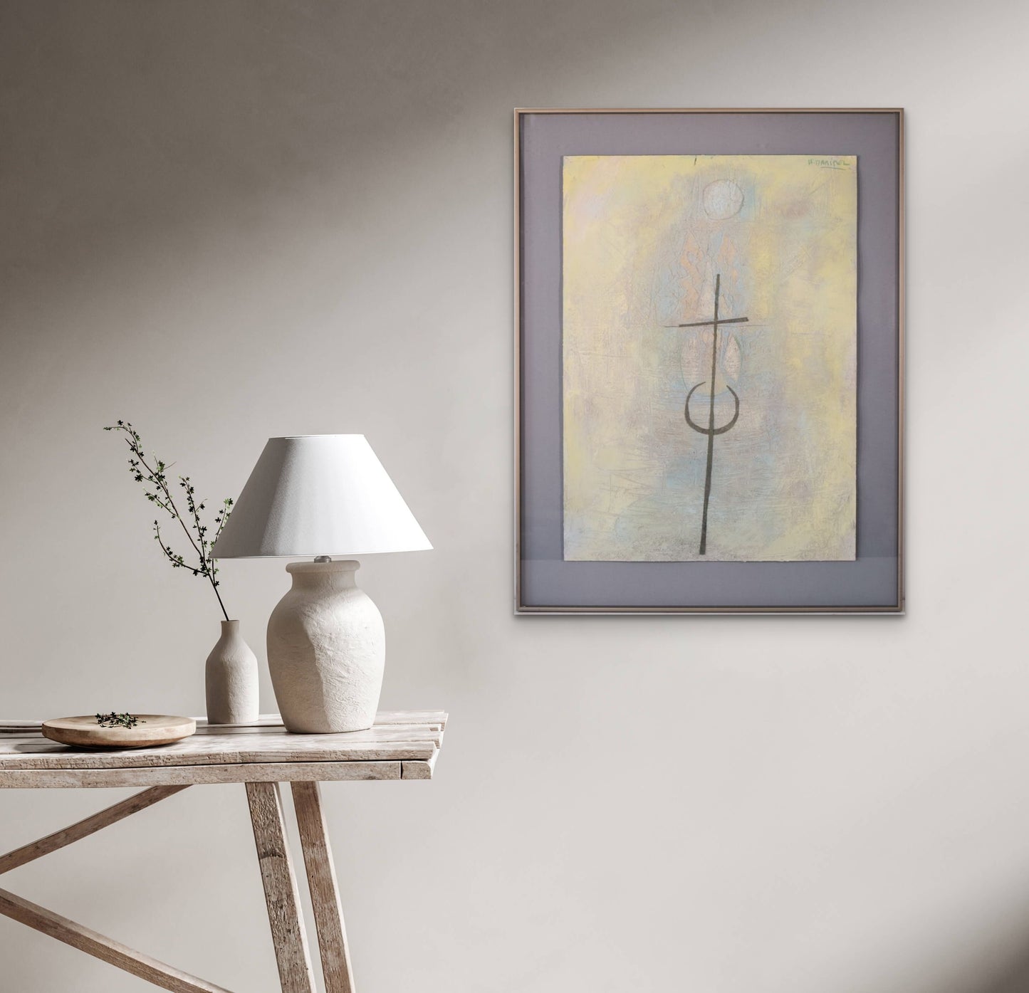 Abstract - Painting with Cross - Modern Decorative