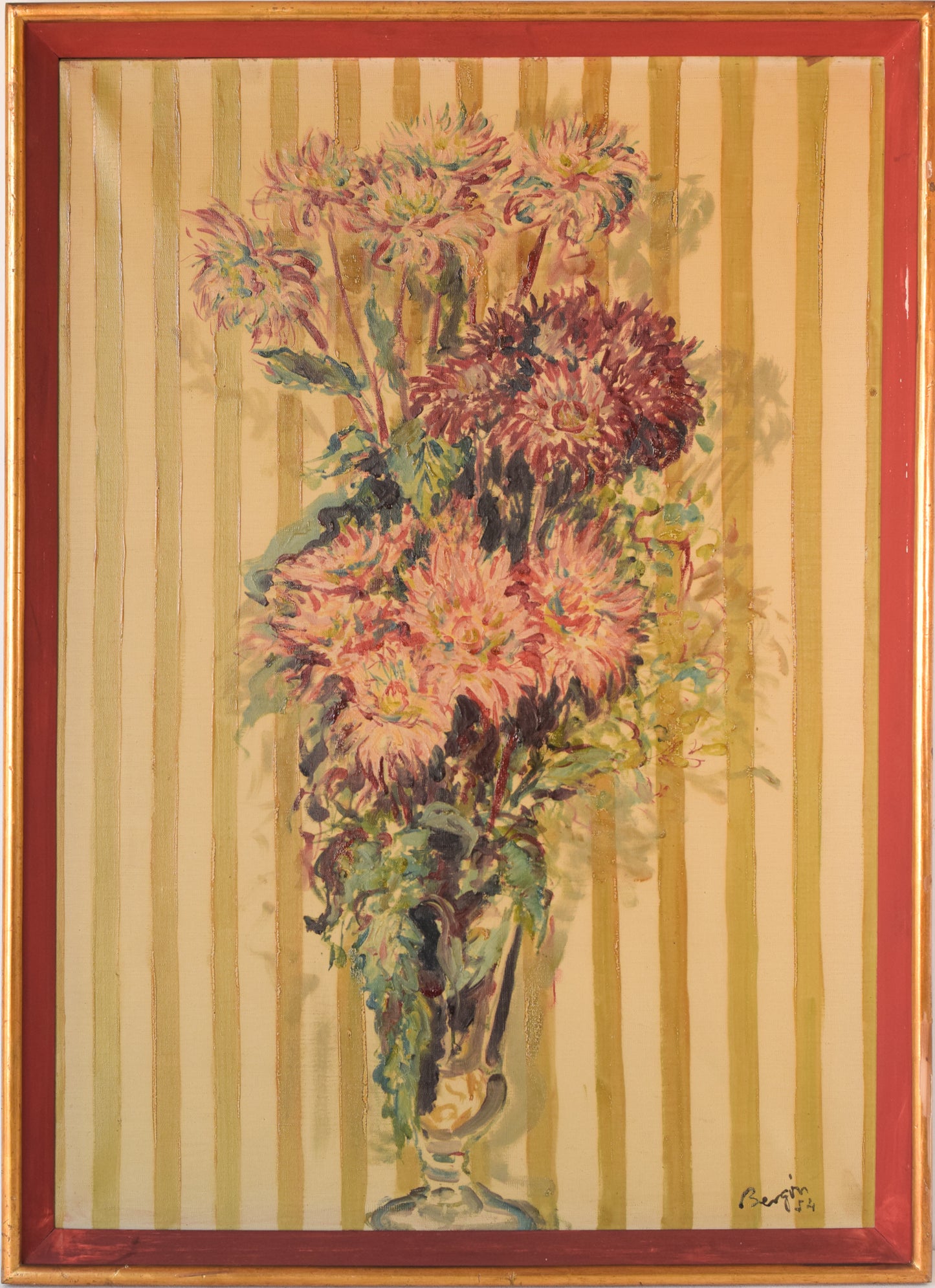 Flowers in a Vase - Oil on Canvas