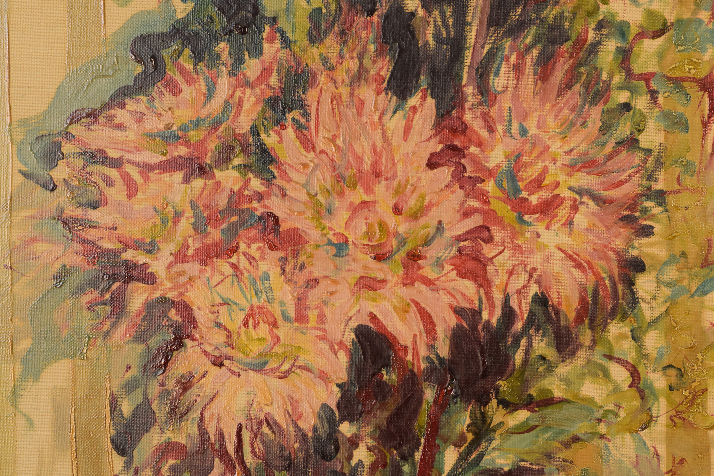 Flowers in a Vase - Oil on Canvas