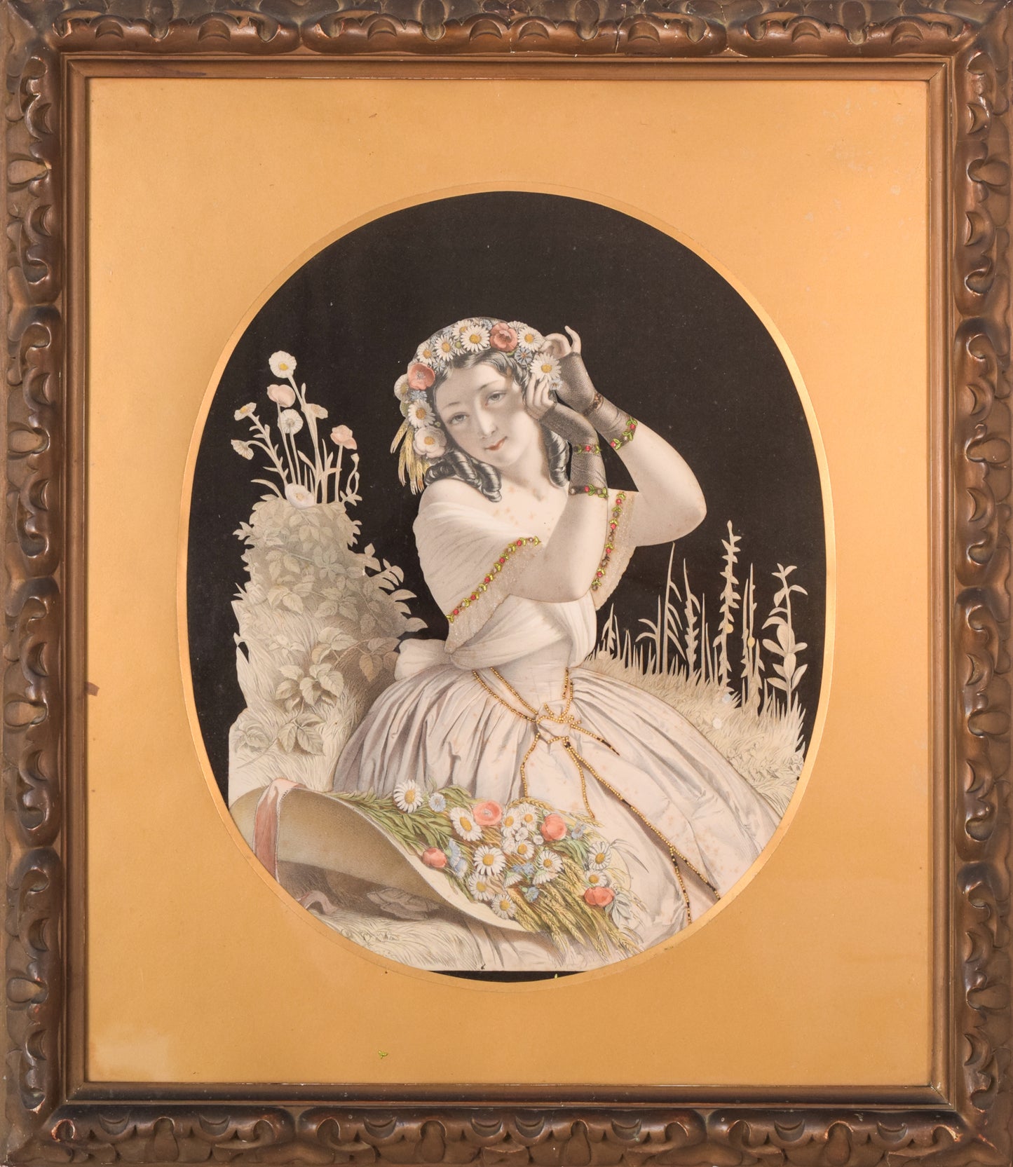 Pair - Embossed Victorian Collages - Modern Decorative